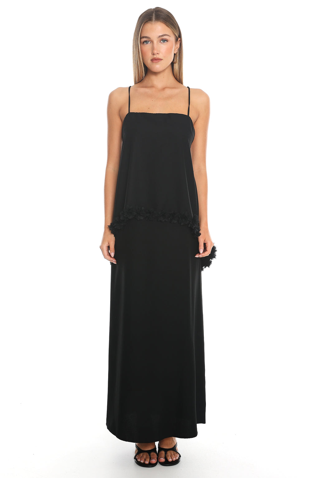 Bittersweet Song Layered Maxi Dress Black by Selfie Leslie Australia