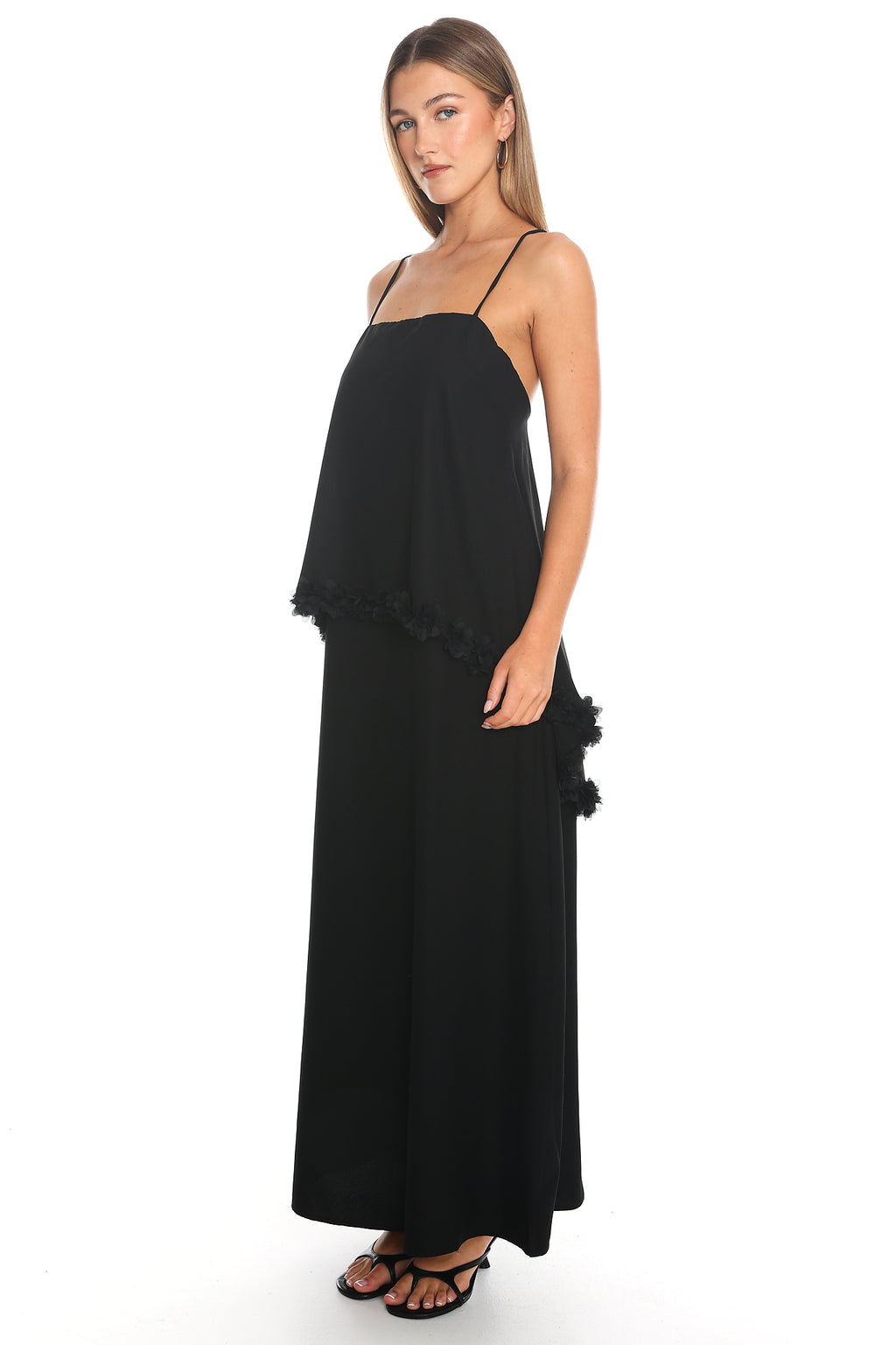 Bittersweet Song Layered Maxi Dress Black by Selfie Leslie Australia
