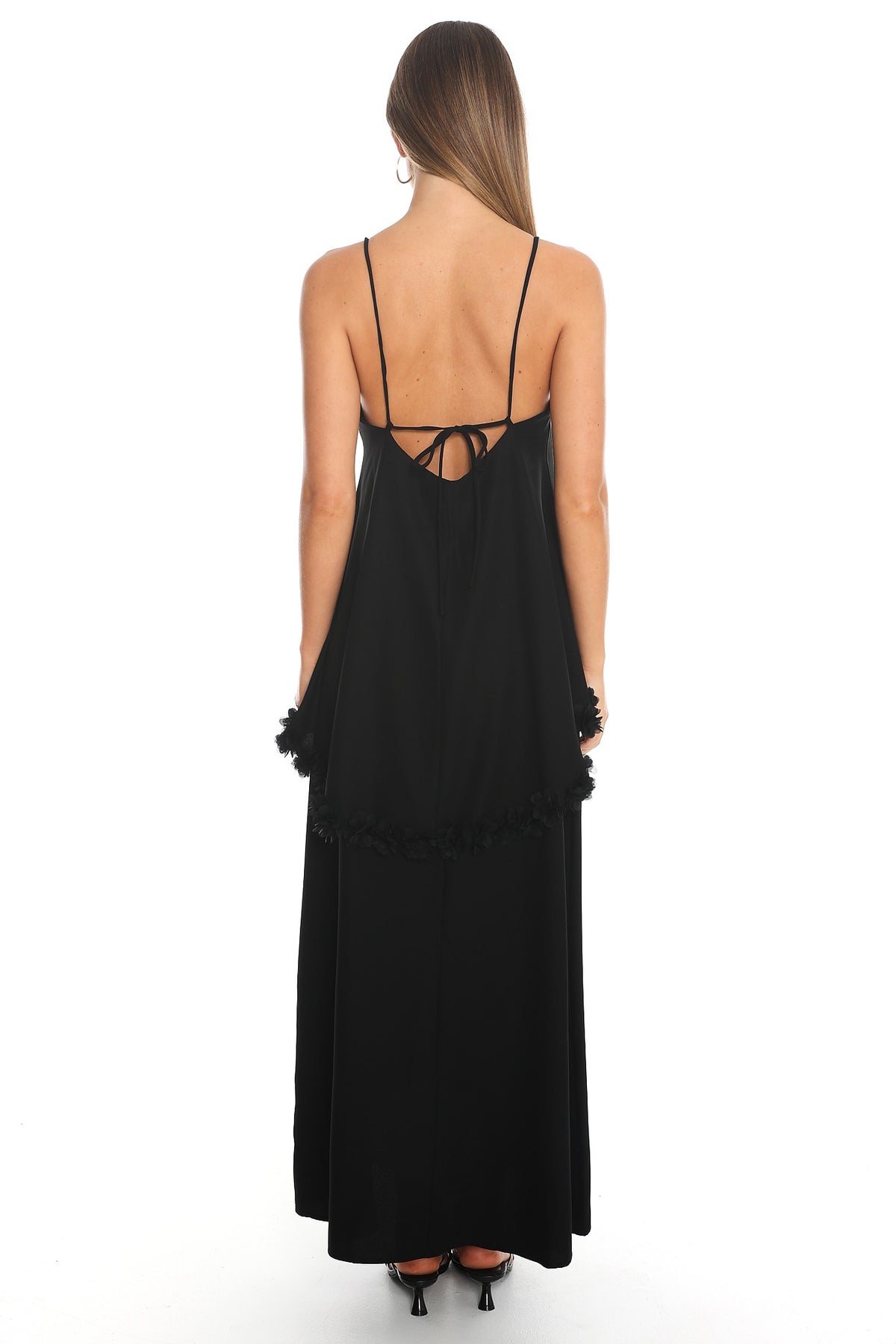 Bittersweet Song Layered Maxi Dress Black by Selfie Leslie Australia