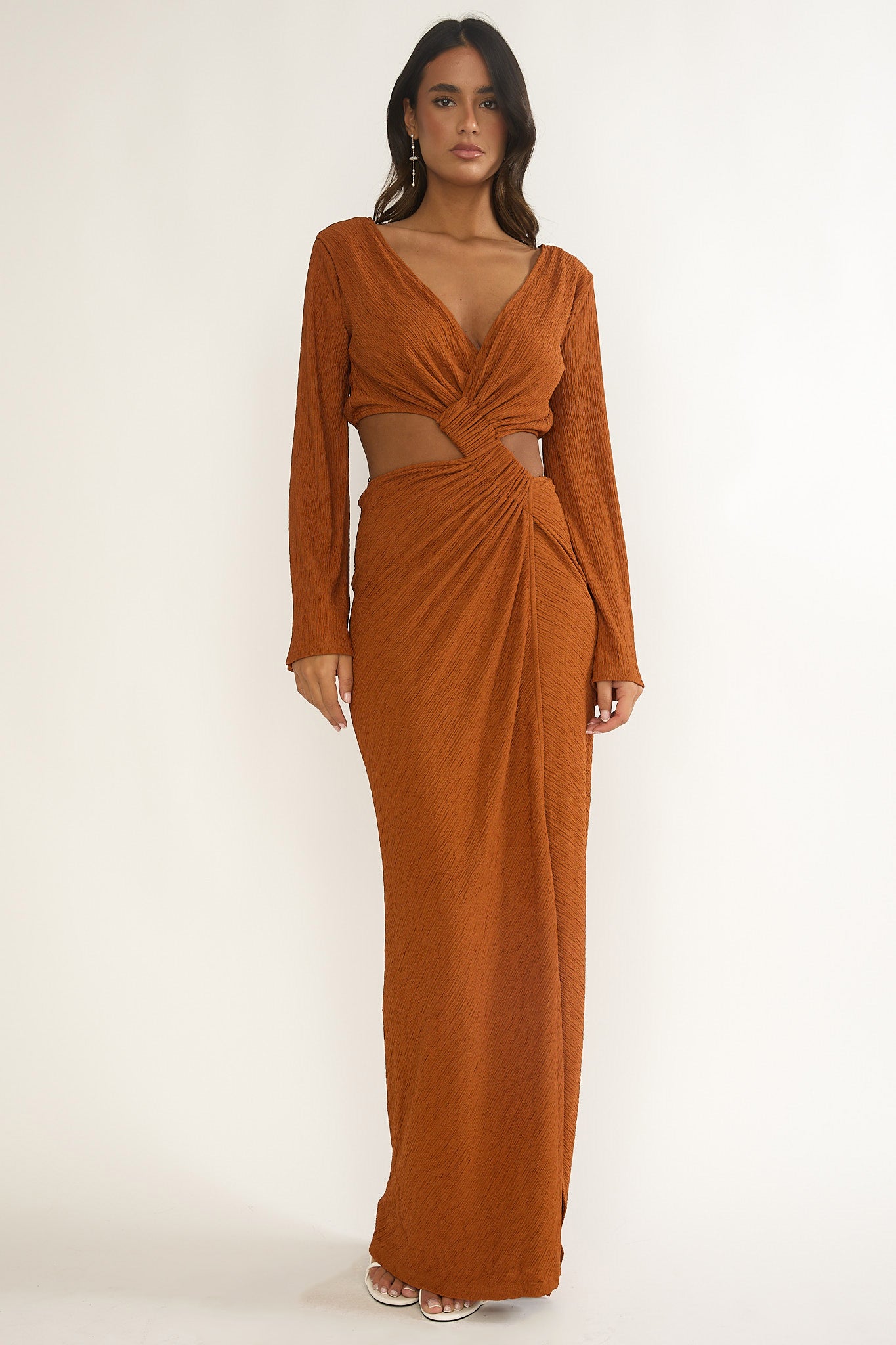 Desert Muse Cut-Out Twist Maxi Dress Ginger by Selfie Leslie Australia