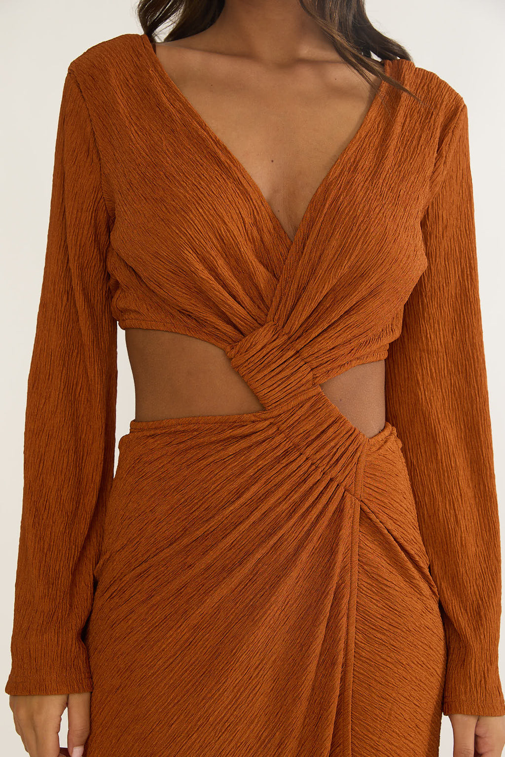 Desert Muse Cut-Out Twist Maxi Dress Ginger by Selfie Leslie Australia
