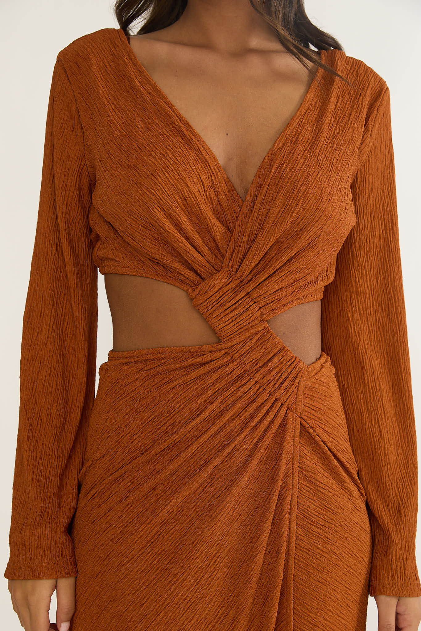 Desert Muse Cut-Out Twist Maxi Dress Ginger by Selfie Leslie Australia