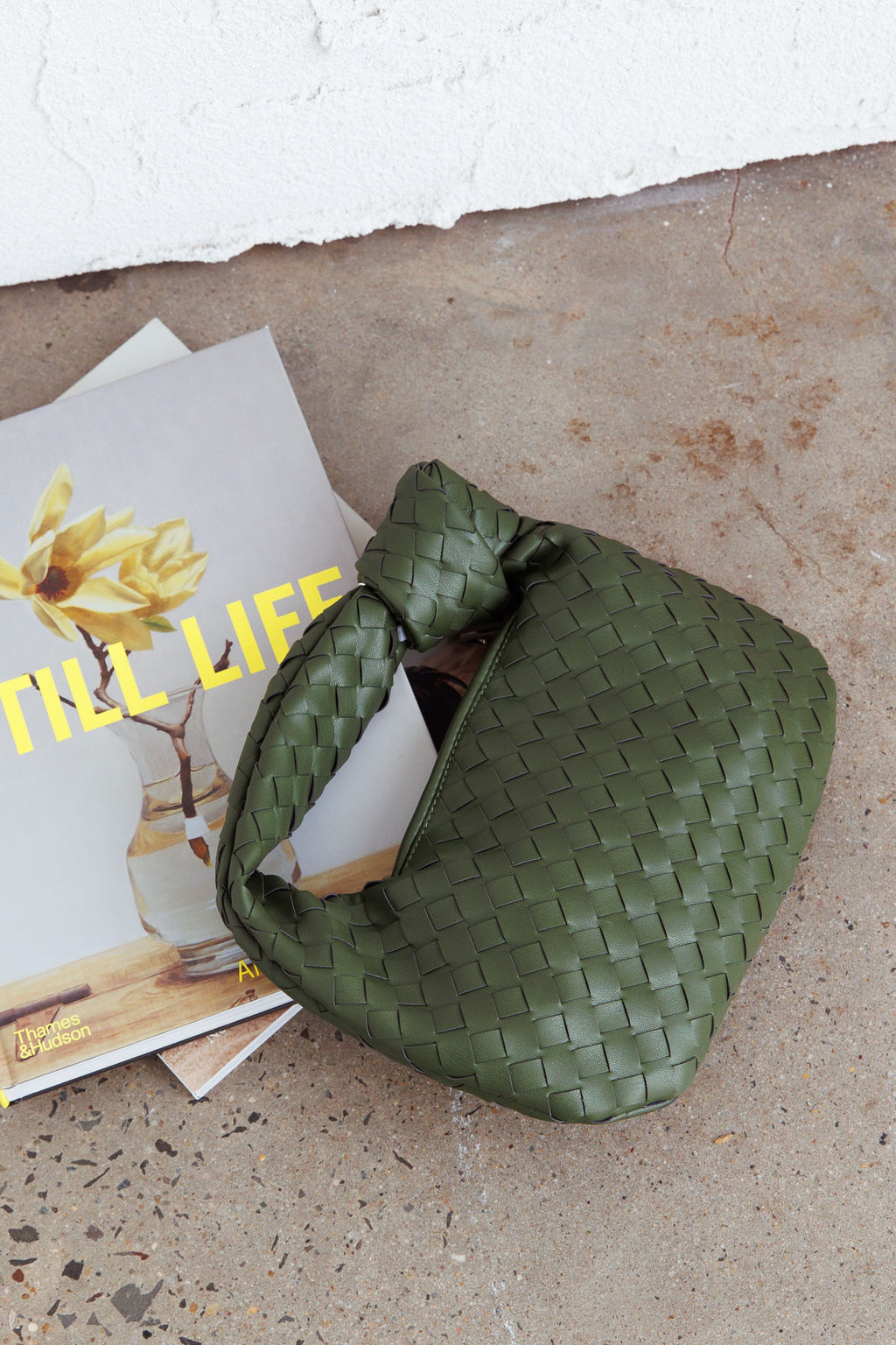 Ani Woven Knot Handbag Moss by Selfie Leslie Australia