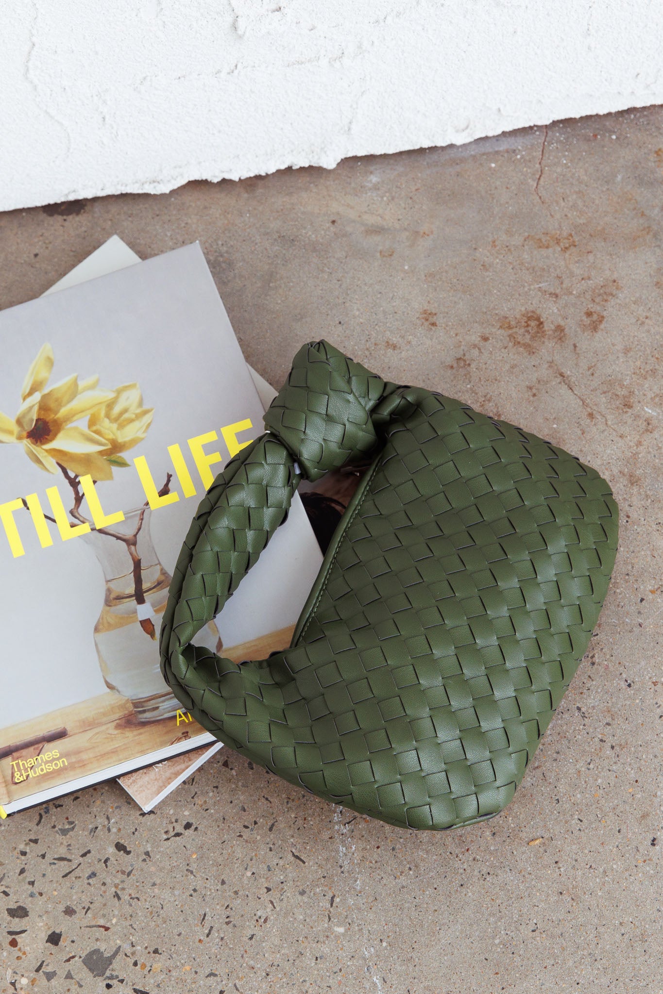 Ani Woven Knot Handbag Moss by Selfie Leslie Australia