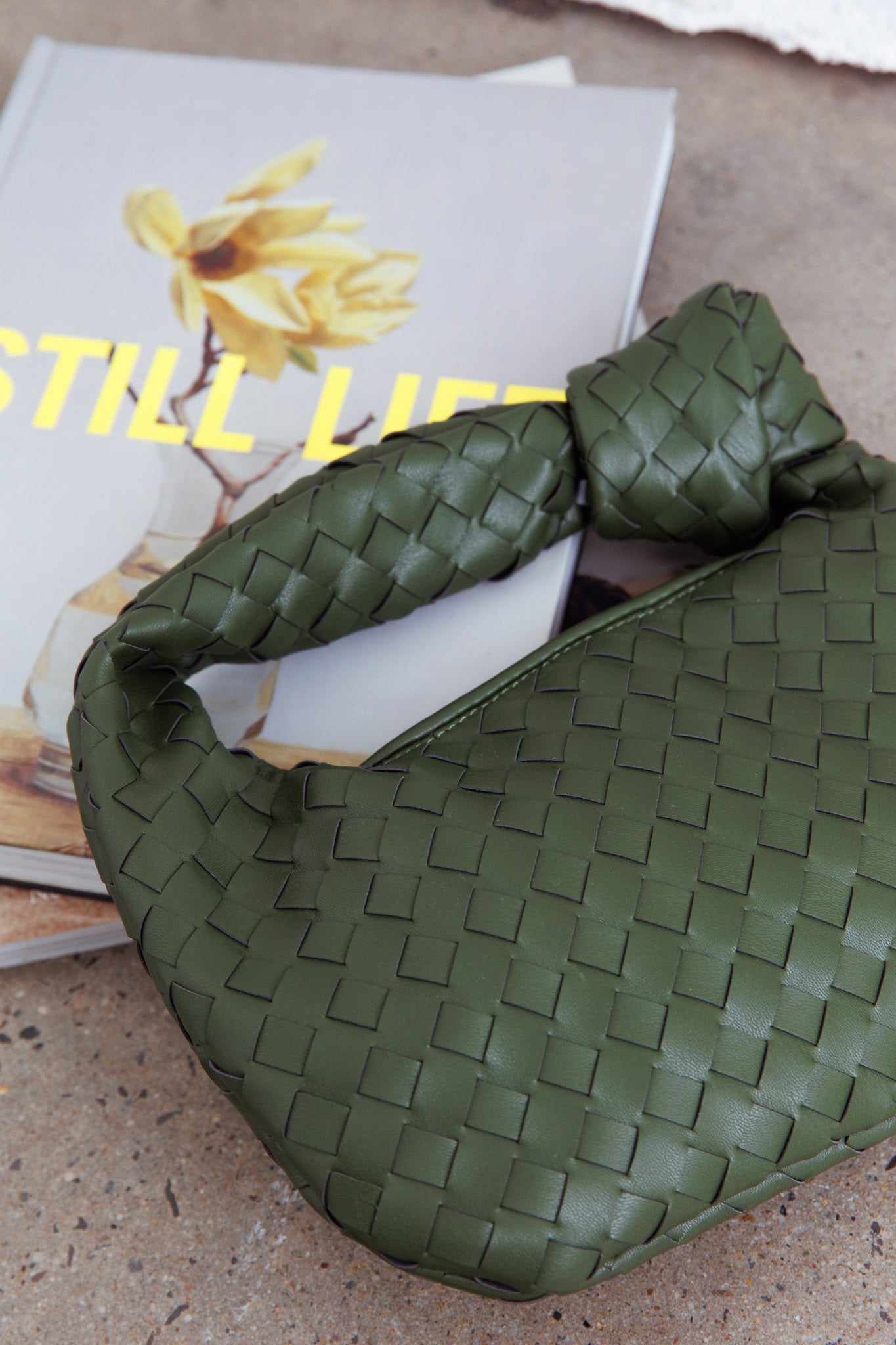 Ani Woven Knot Handbag Moss by Selfie Leslie Australia