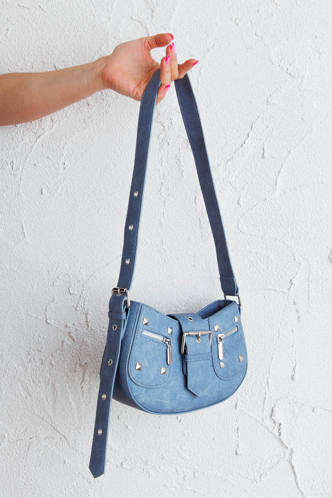 Britney Buckle Saddle Bag Denim by Selfie Leslie Australia