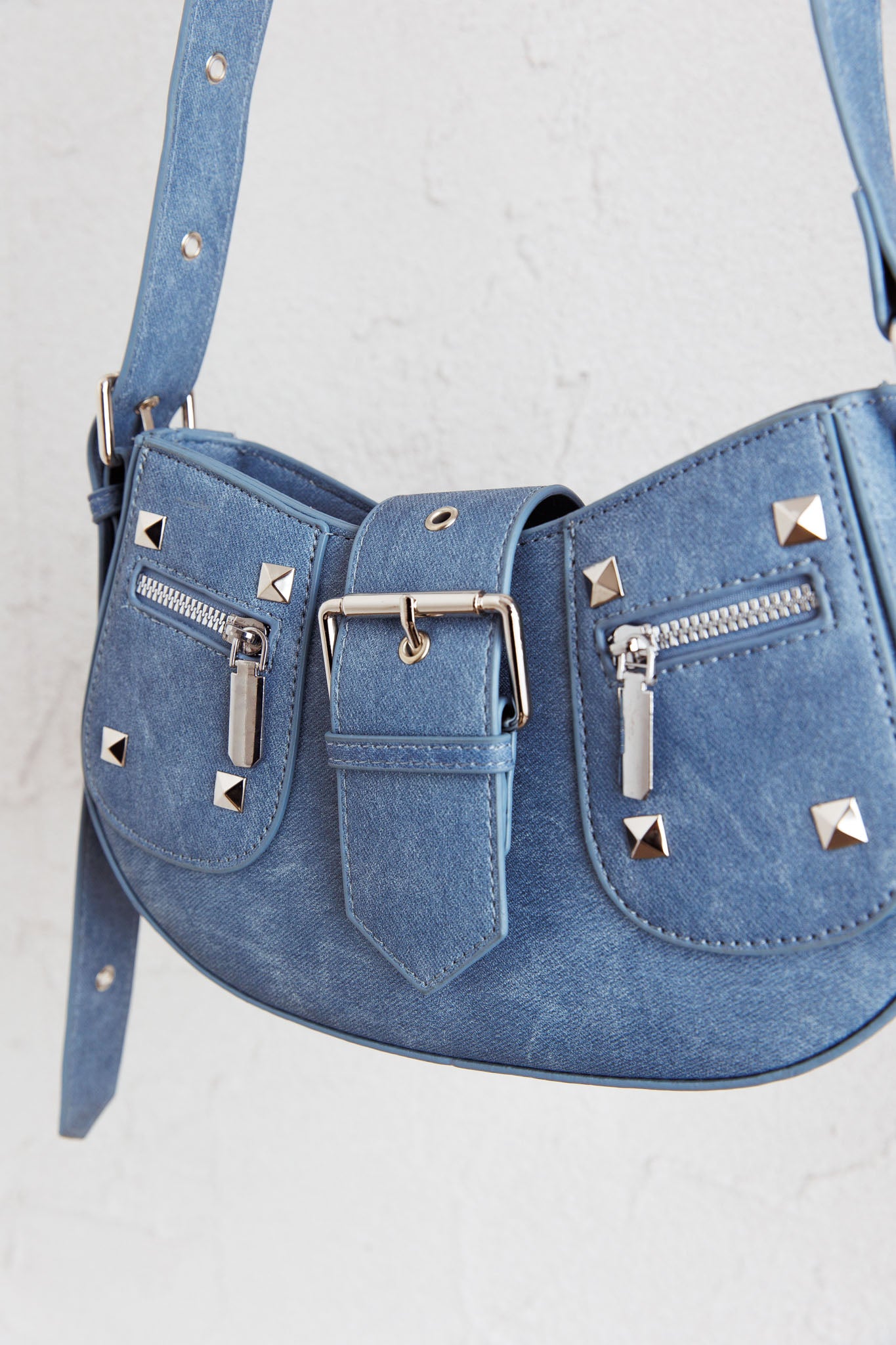 Britney Buckle Saddle Bag Denim by Selfie Leslie Australia
