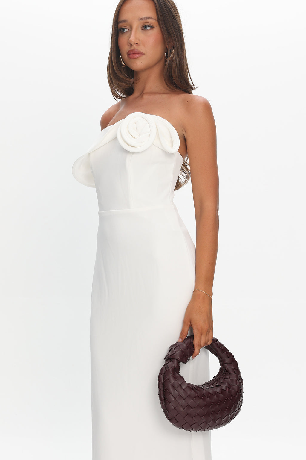 Montreal Woven Crescent Bag Wine by Selfie Leslie Australia