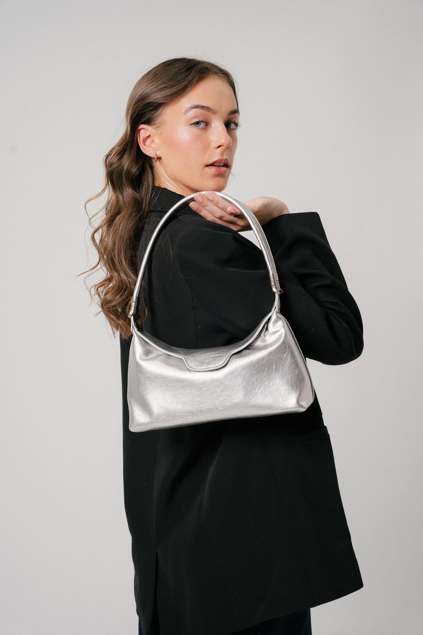 TEN TONES Aurelia Hobo Bag Silver by Selfie Leslie Australia