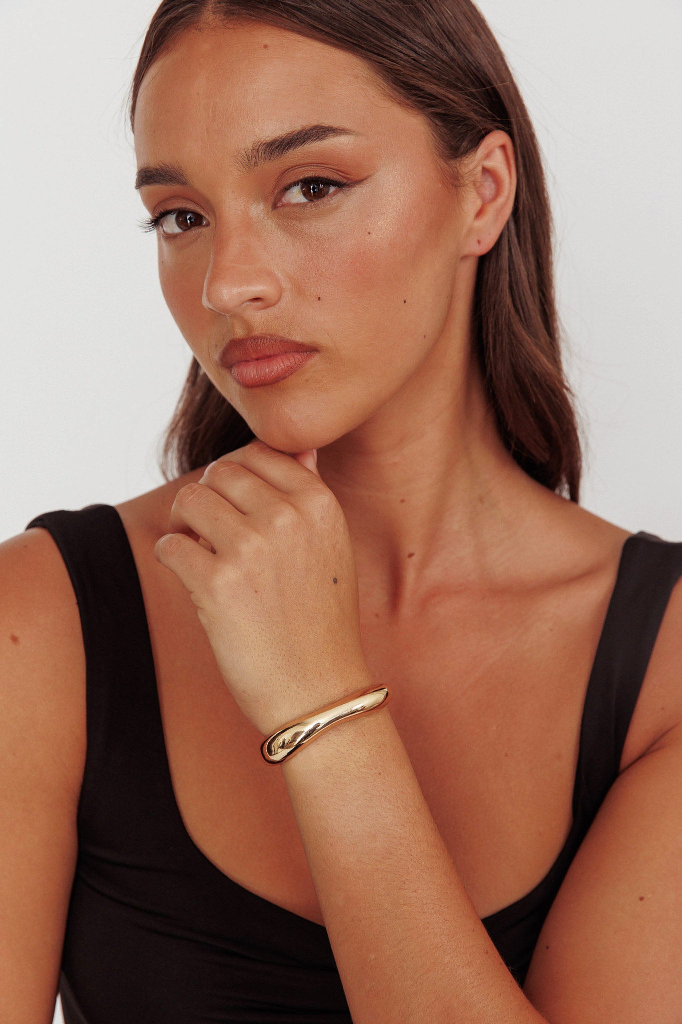 Jamaica Curvilinear Cuff Gold by Selfie Leslie Australia