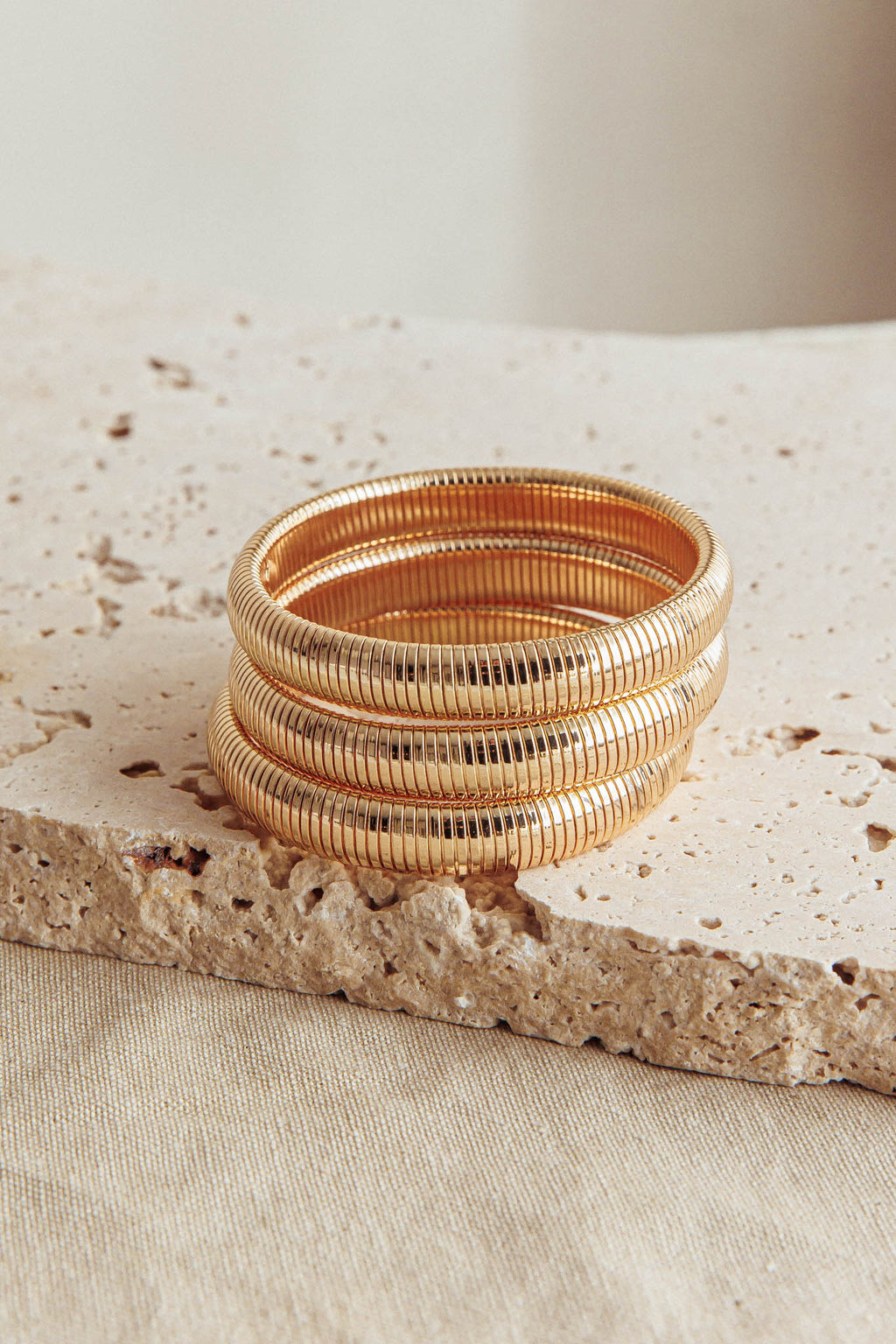Oliver Stretch Bangles Set Dark Gold by Selfie Leslie Australia