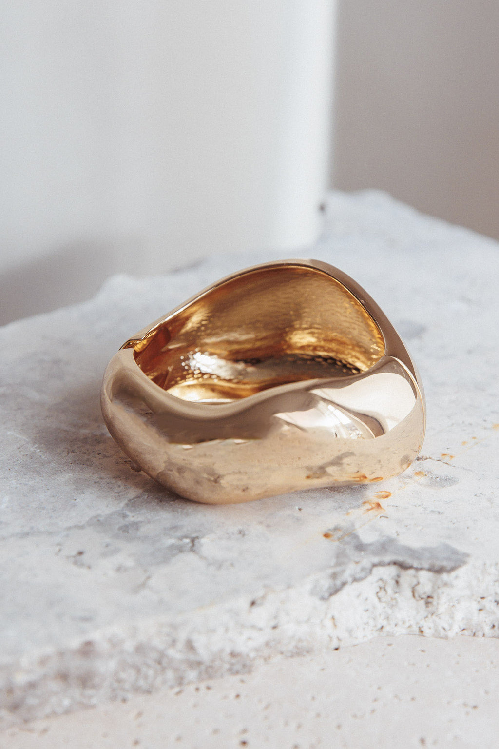 Summerland Chunky Irregular Bangle Gold by Selfie Leslie Australia