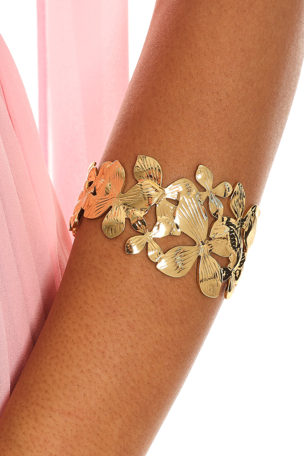 Wild Wanderer Floral Cuff Bracelet Gold