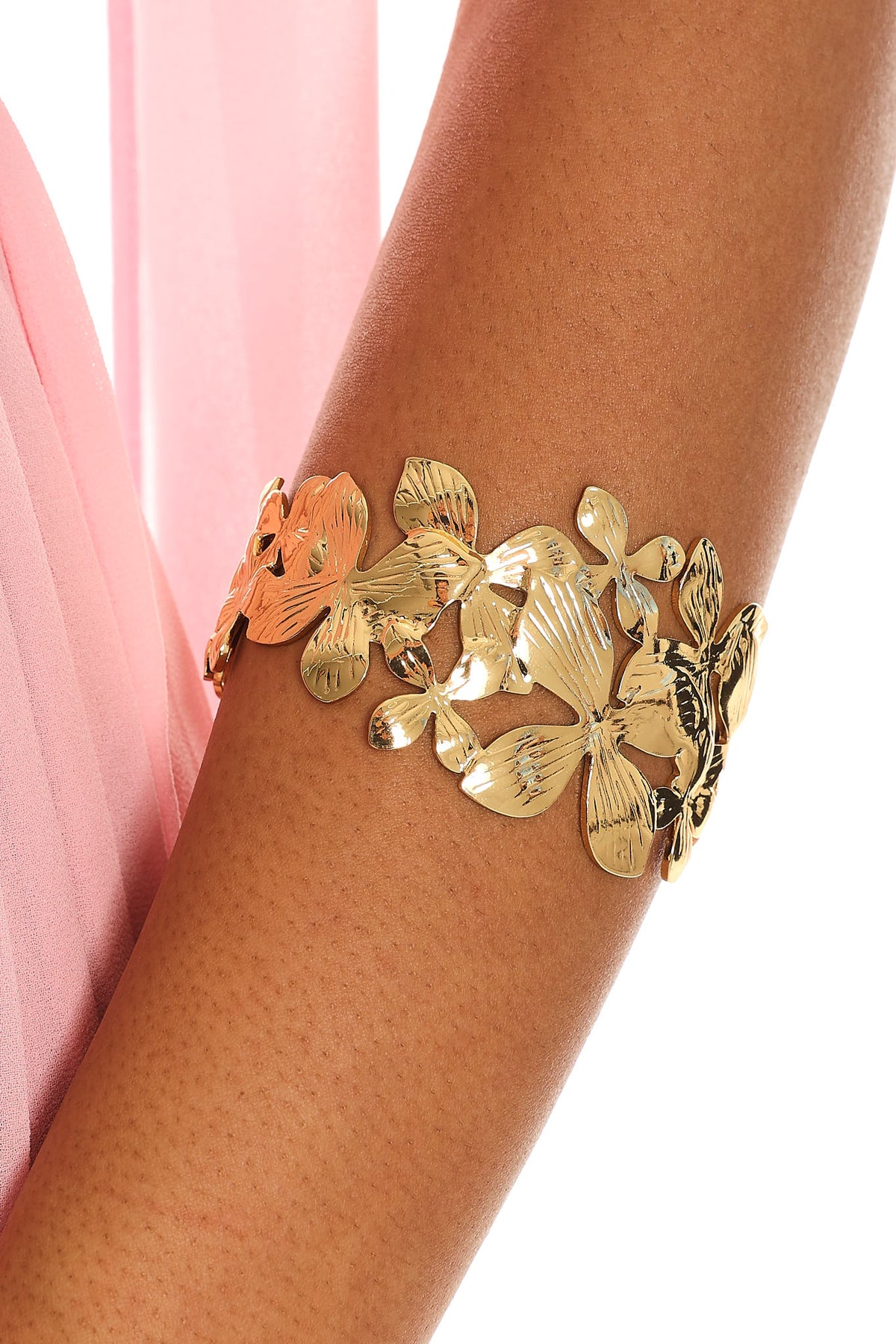 Wild Wanderer Floral Cuff Bracelet Gold
