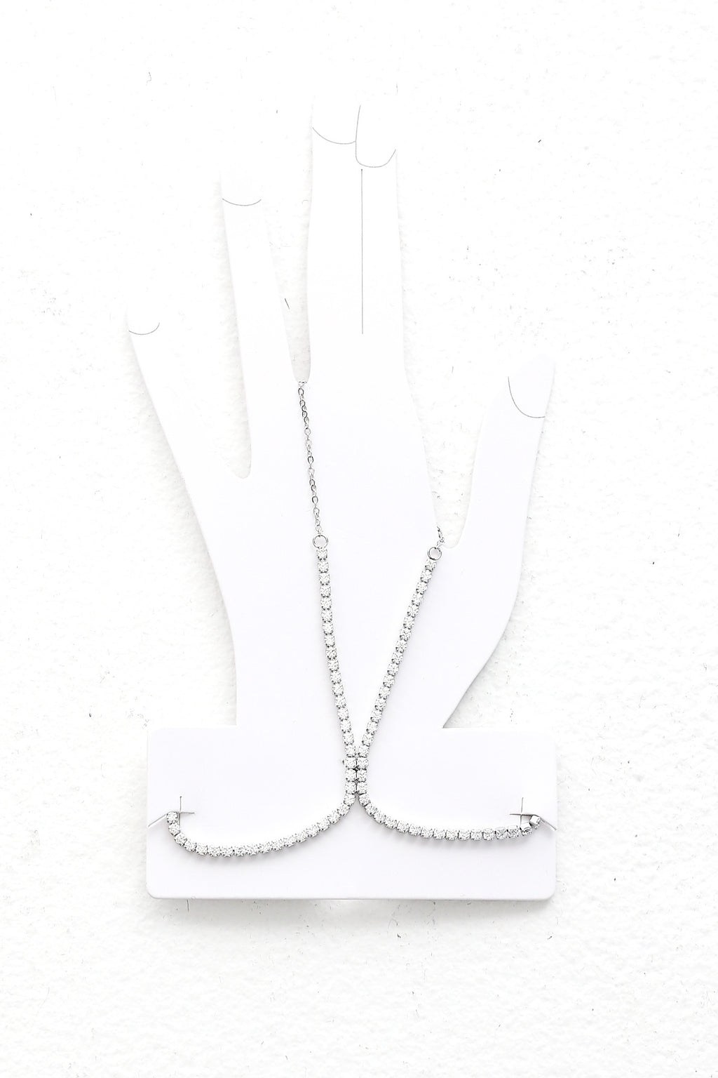 Old Tricks Diamanté Hand Chain Silver