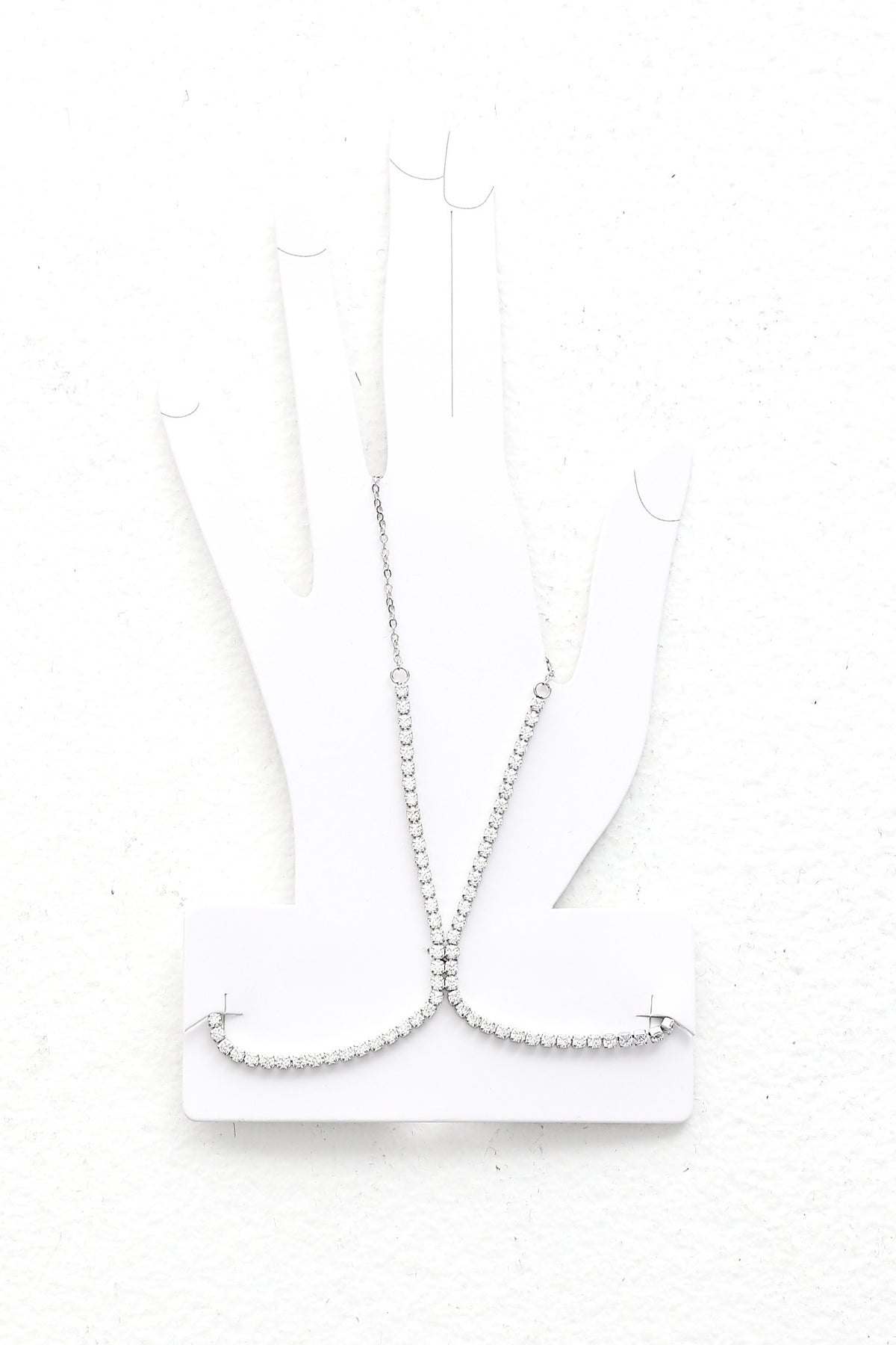 Old Tricks Diamanté Hand Chain Silver