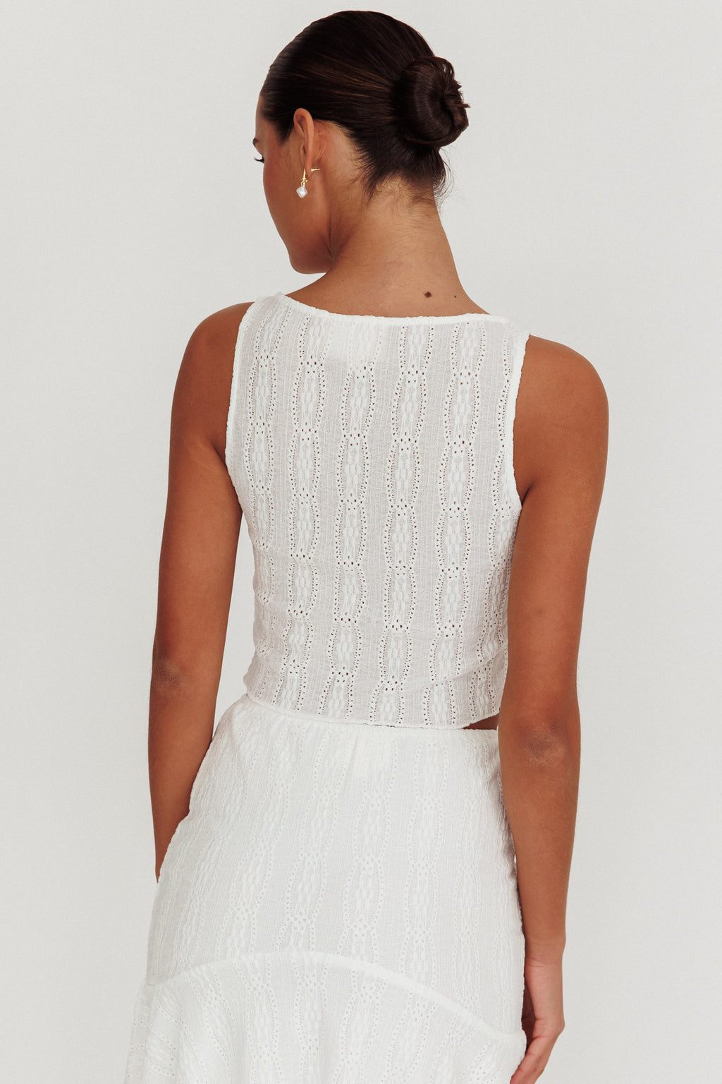 Paper Hearts Sleeveless Top White by Selfie Leslie Australia
