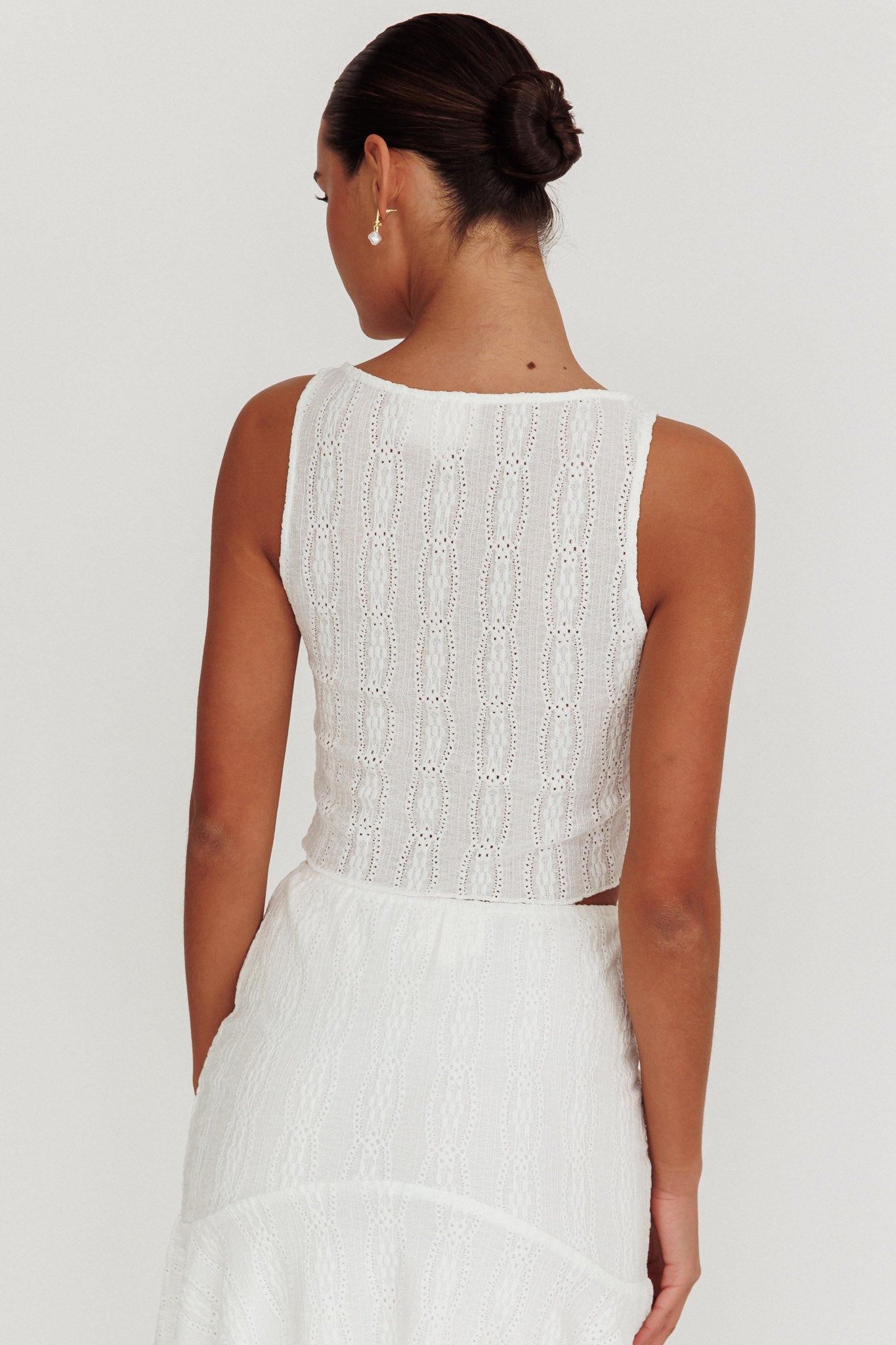 Paper Hearts Sleeveless Top White by Selfie Leslie Australia