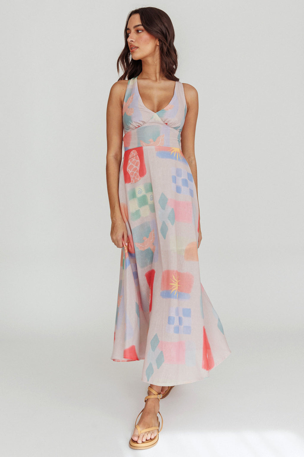 Sweethearts A-Line Print Maxi Dress Multi by Selfie Leslie Australia