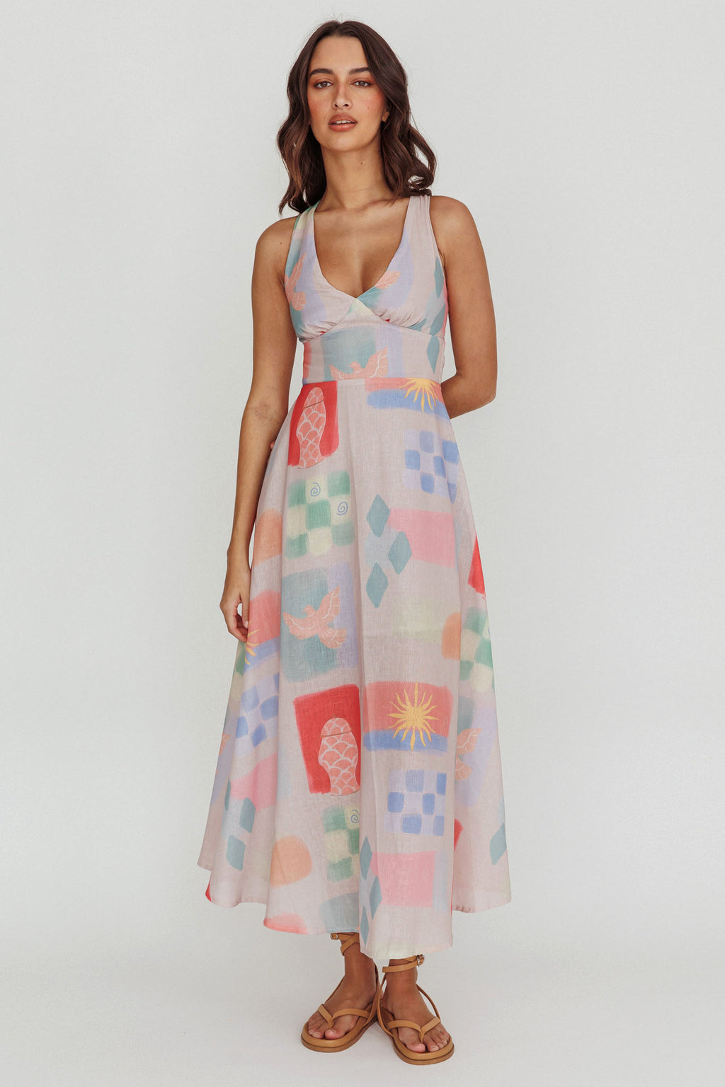 Sweethearts A-Line Print Maxi Dress Multi by Selfie Leslie Australia