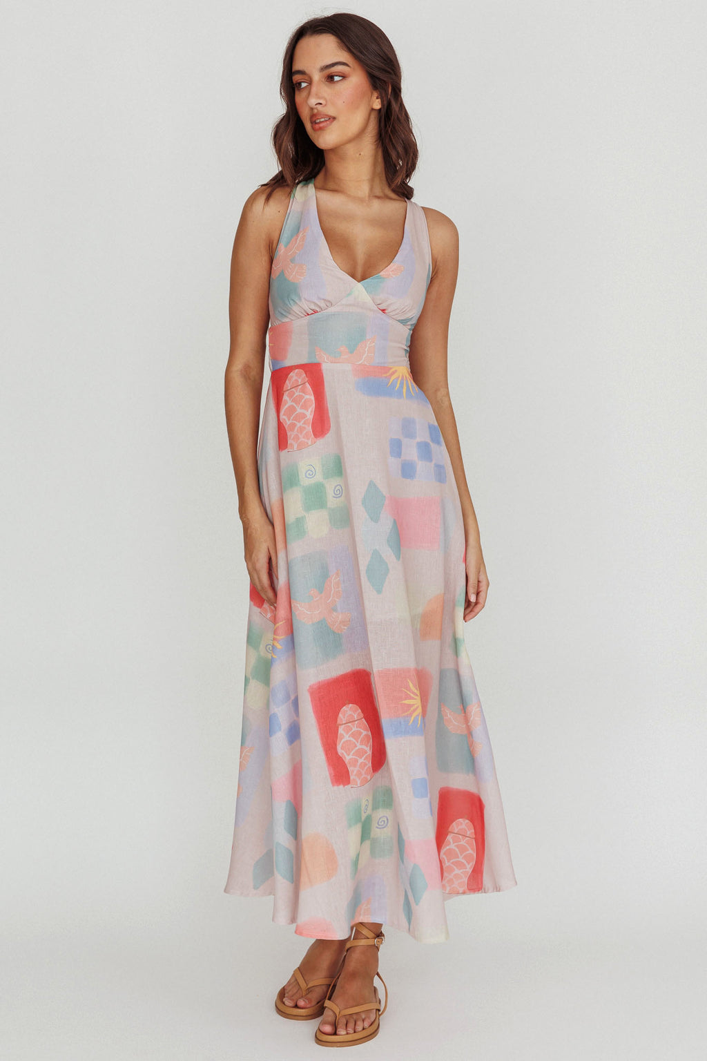 Sweethearts A-Line Print Maxi Dress Multi by Selfie Leslie Australia