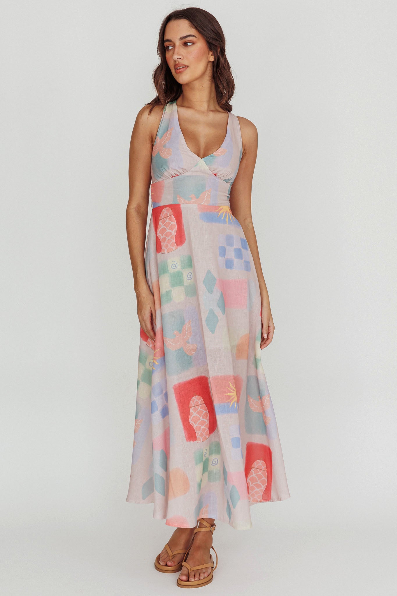 Sweethearts A-Line Print Maxi Dress Multi by Selfie Leslie Australia