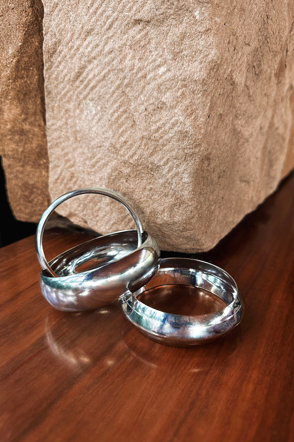 Hype GIrl Bangle Bracelet Set Silver by Selfie Leslie Australia