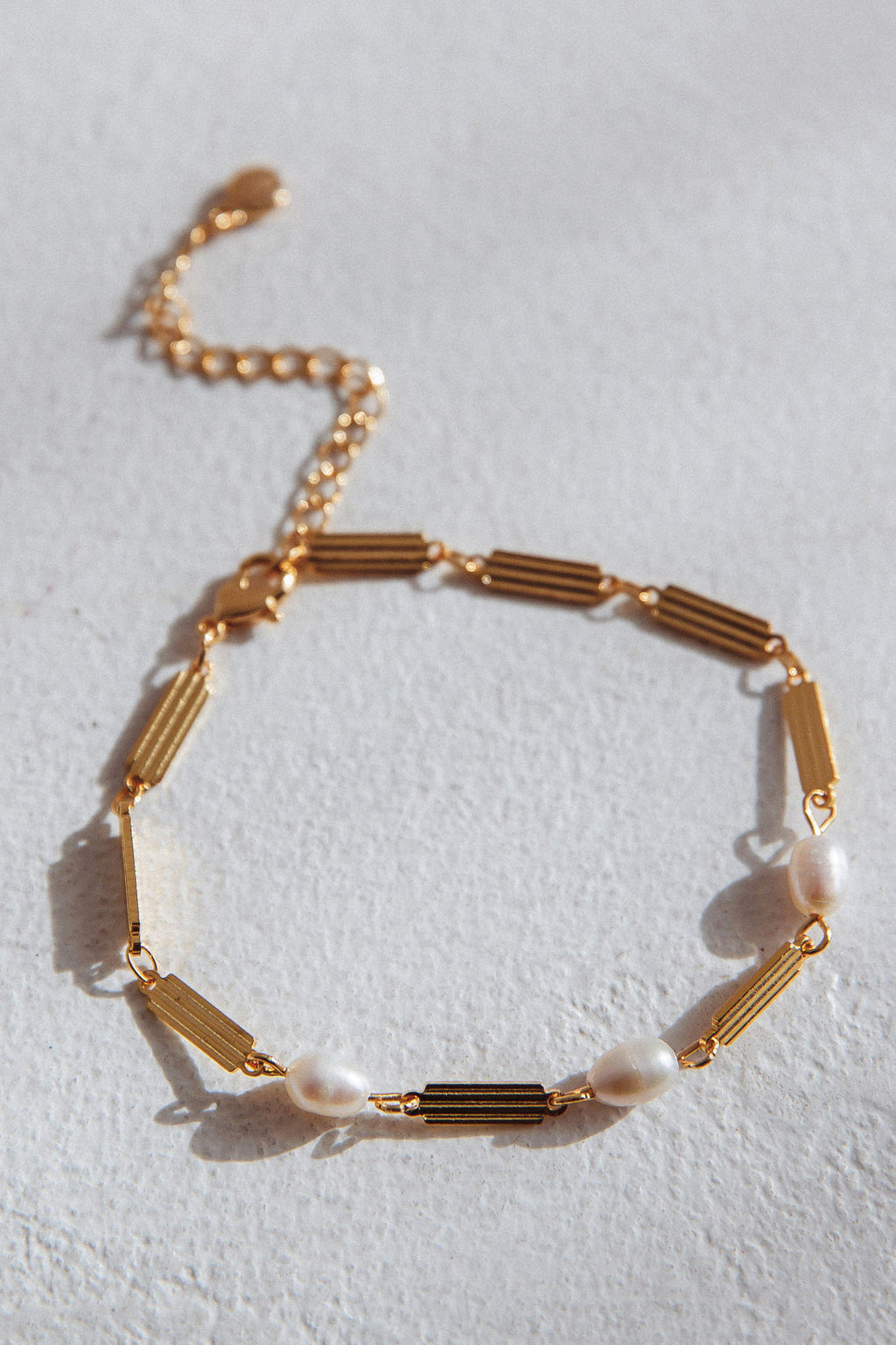 Kites Freshwater Pearl Bar Bracelet Gold by Selfie Leslie Australia