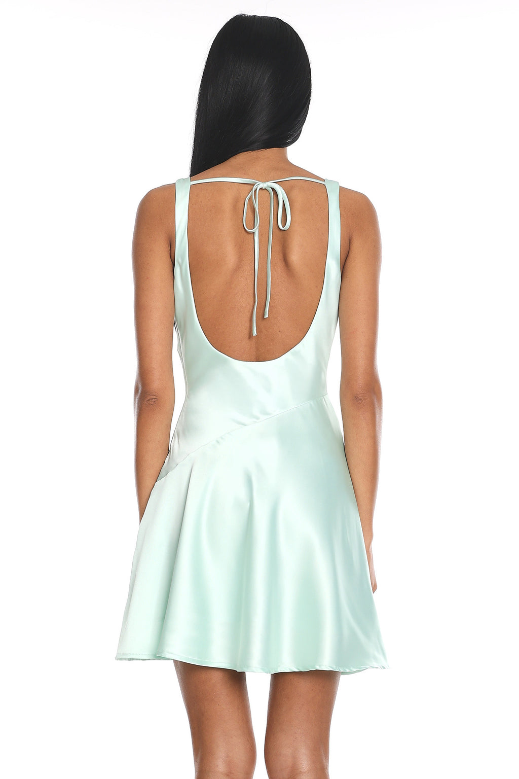 Brigid Cowl Neck Scoop Back Mini Dress Mint by Selfie Leslie Australia