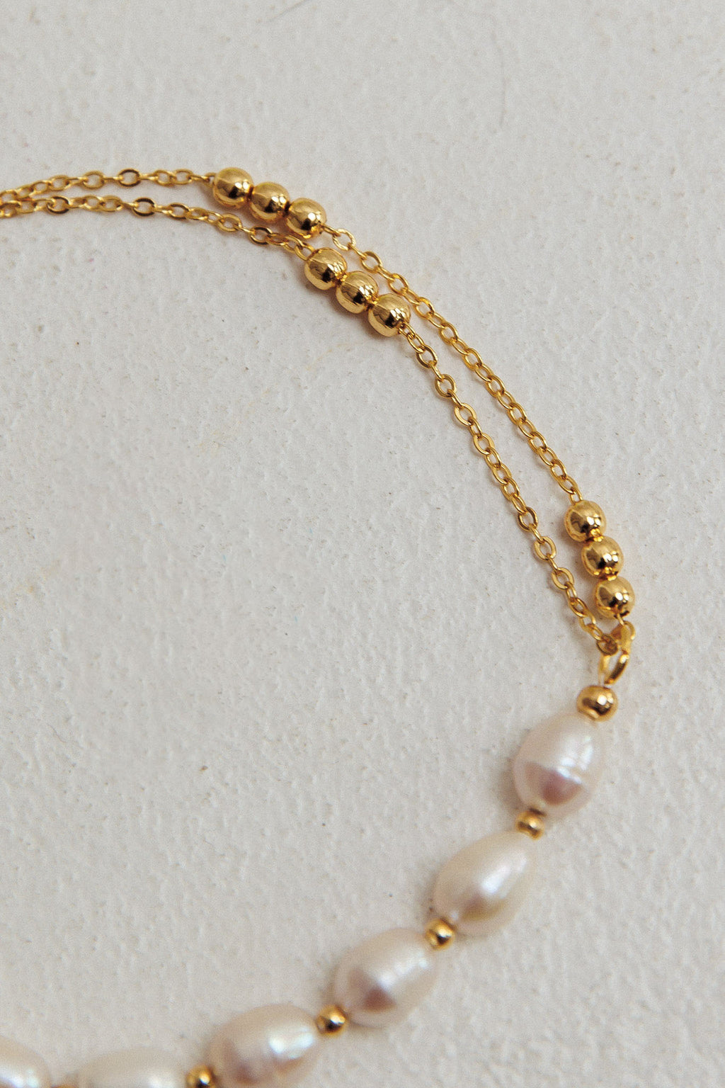 Polaris Freshwater Pearl Double Chain Bracelet Gold by Selfie Leslie Australia
