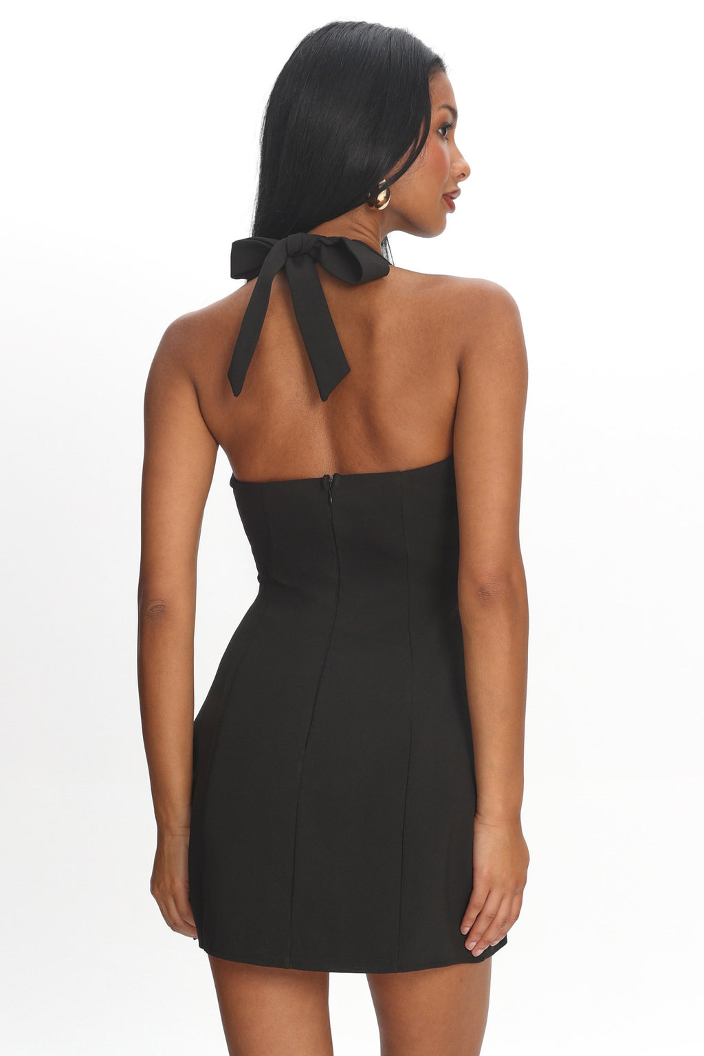 Elisabet Halter Neck Mini Dress Black by Selfie Leslie Australia
