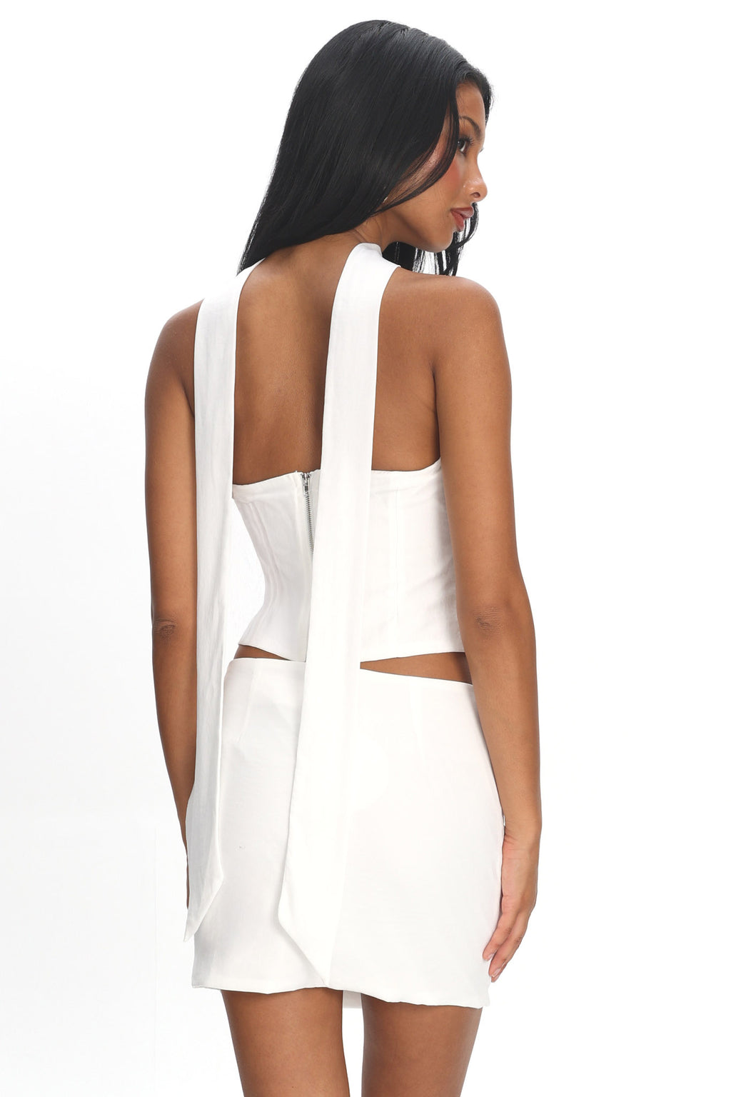 Charise Strapless Neck Tie Top Ivory by Selfie Leslie Australia