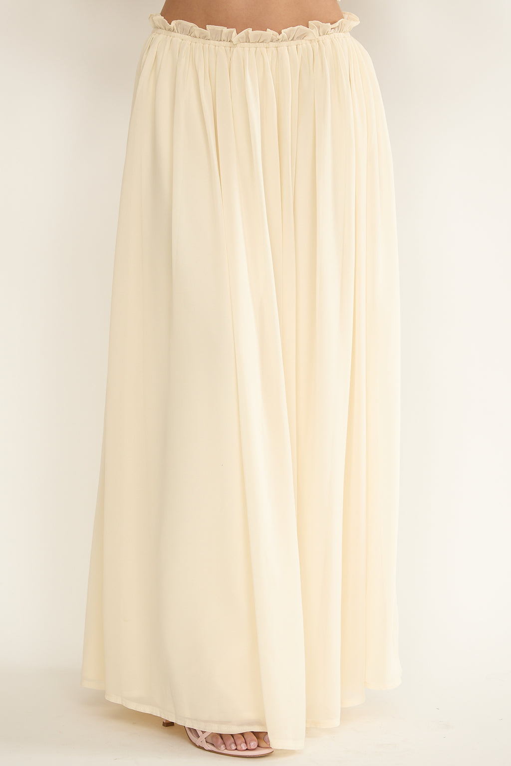 Marivelle Frill Trim Maxi Skirt Oyster by Selfie Leslie Australia