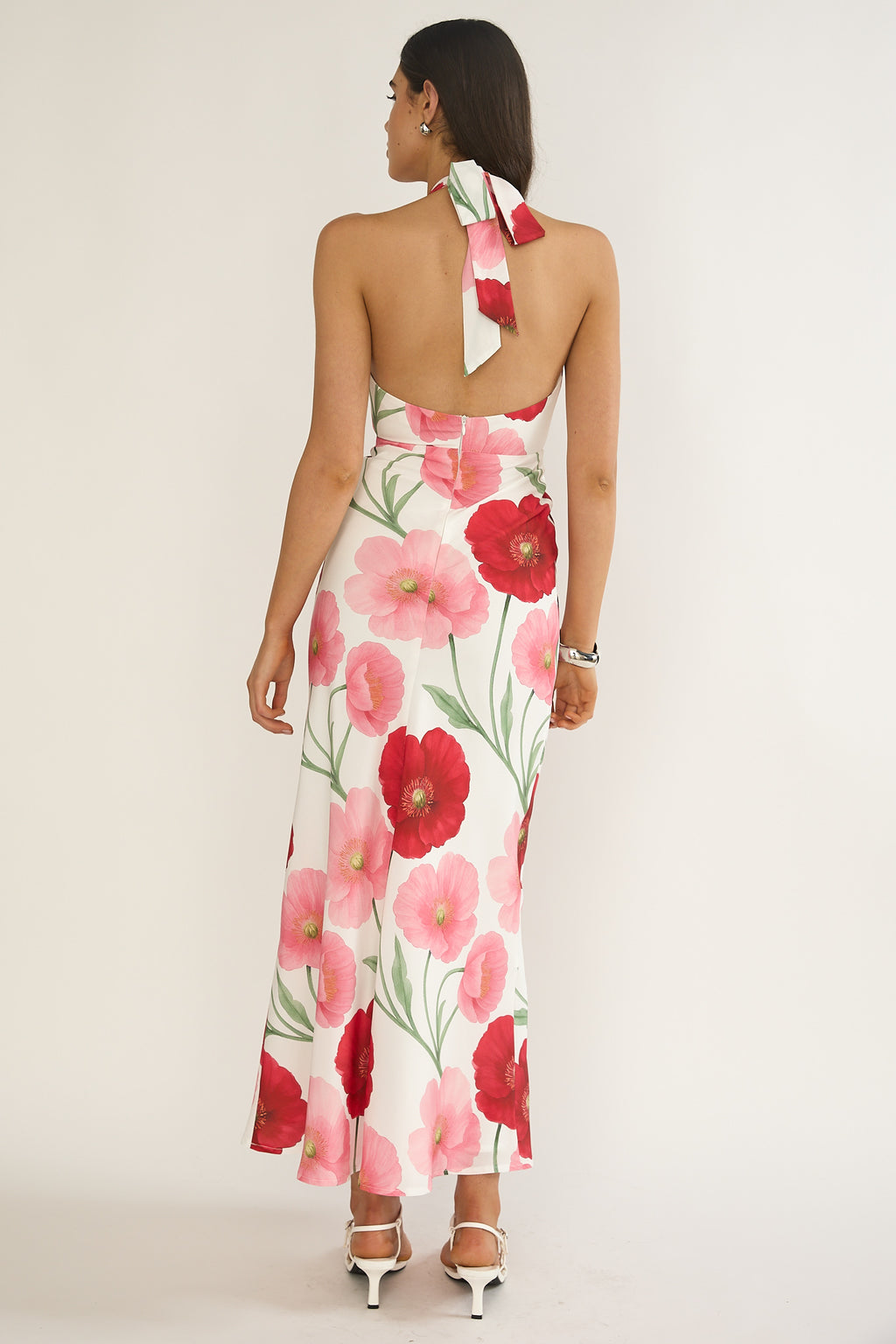 Vale 3D Flower Halter Maxi Dress Floral by Selfie Leslie Australia