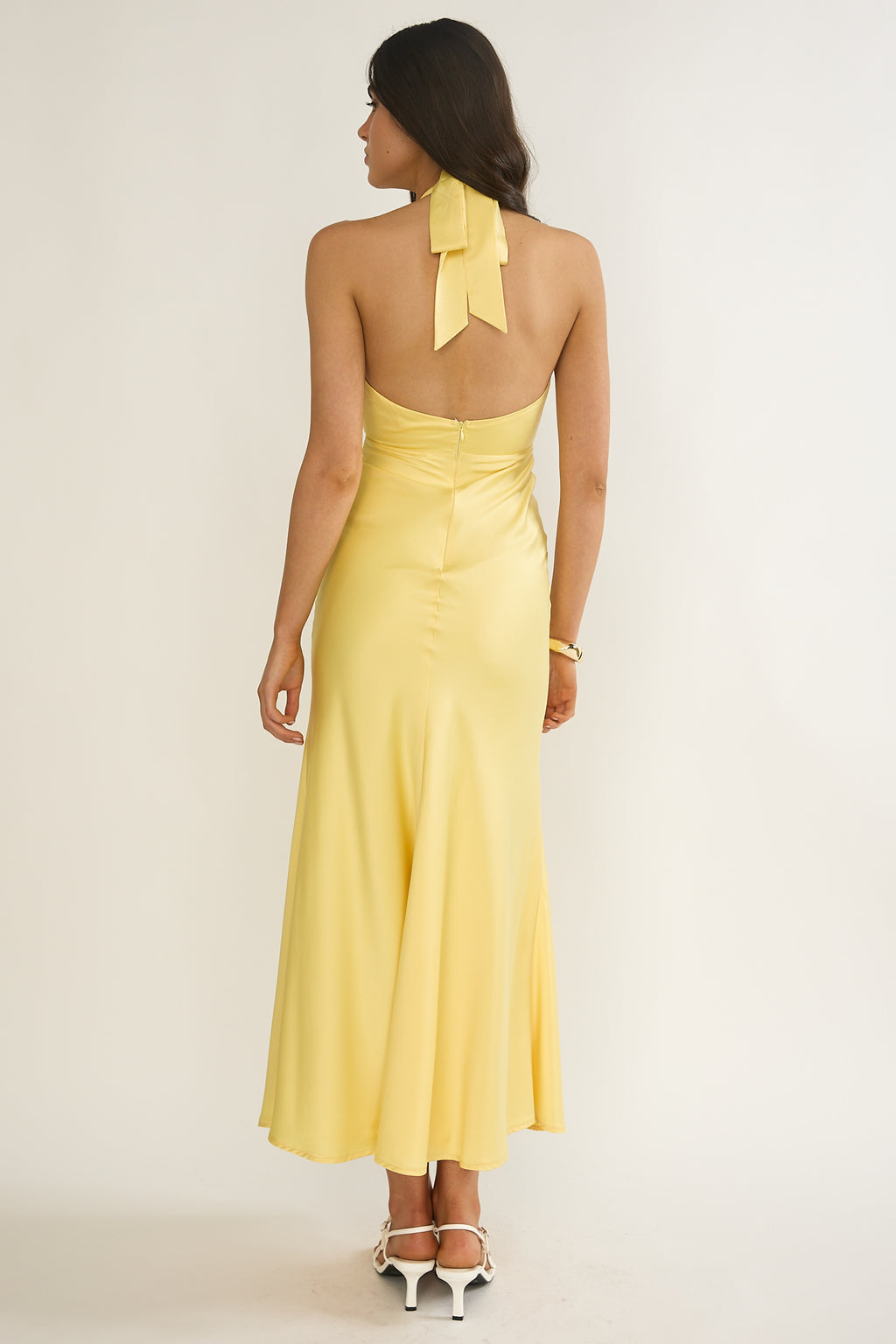 Vale 3D Flower Halter Maxi Dress Sunflower by Selfie Leslie Australia