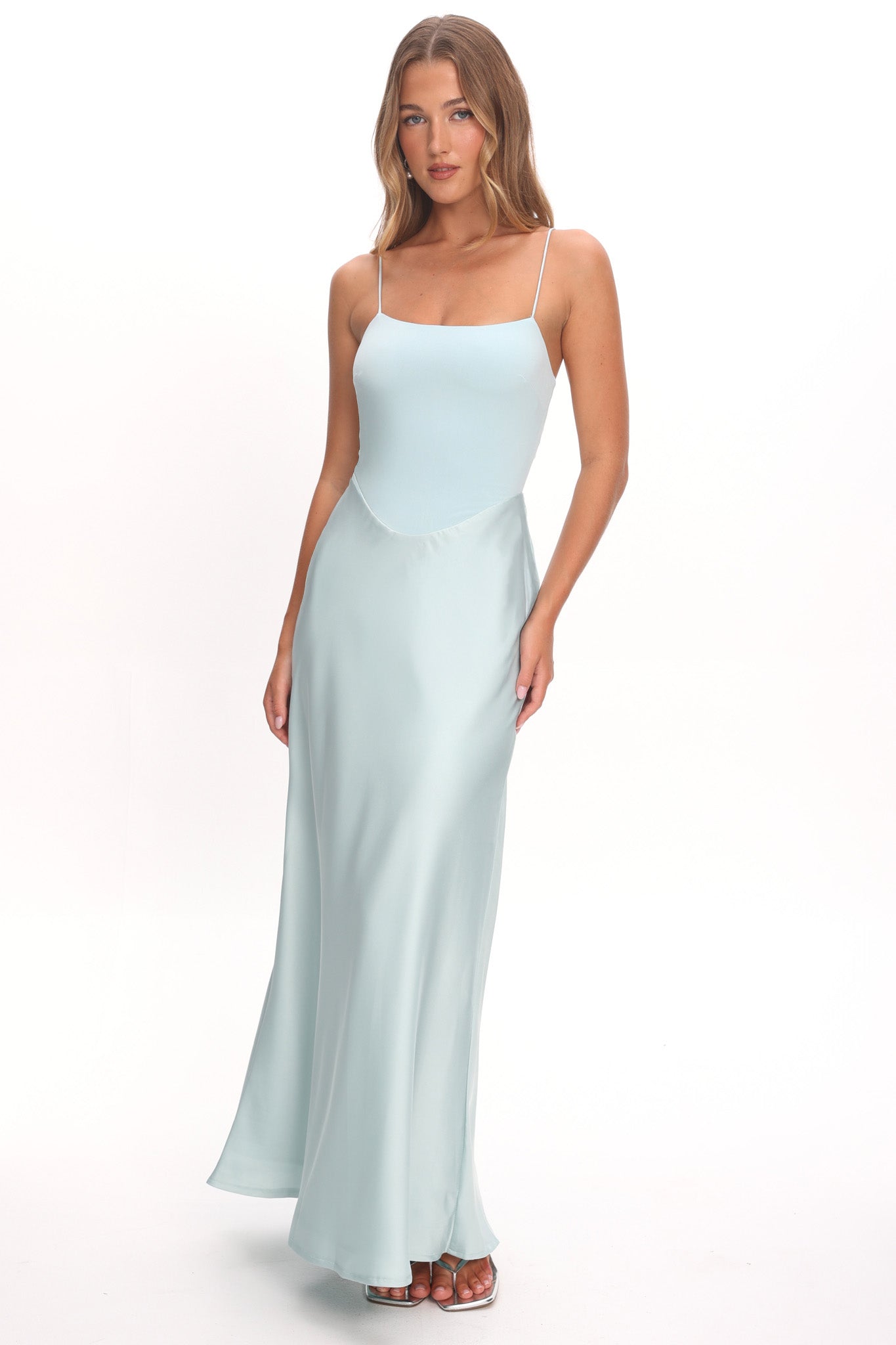 Talk To Me Cami Strap Maxi Dress Mint by Selfie Leslie Australia