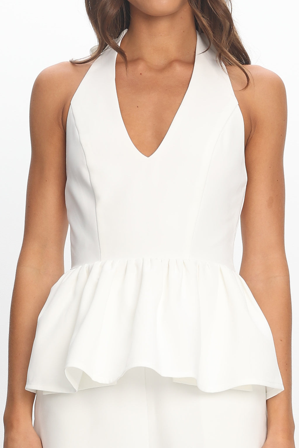 Molly Halter Peplum Top White by Selfie Leslie Australia