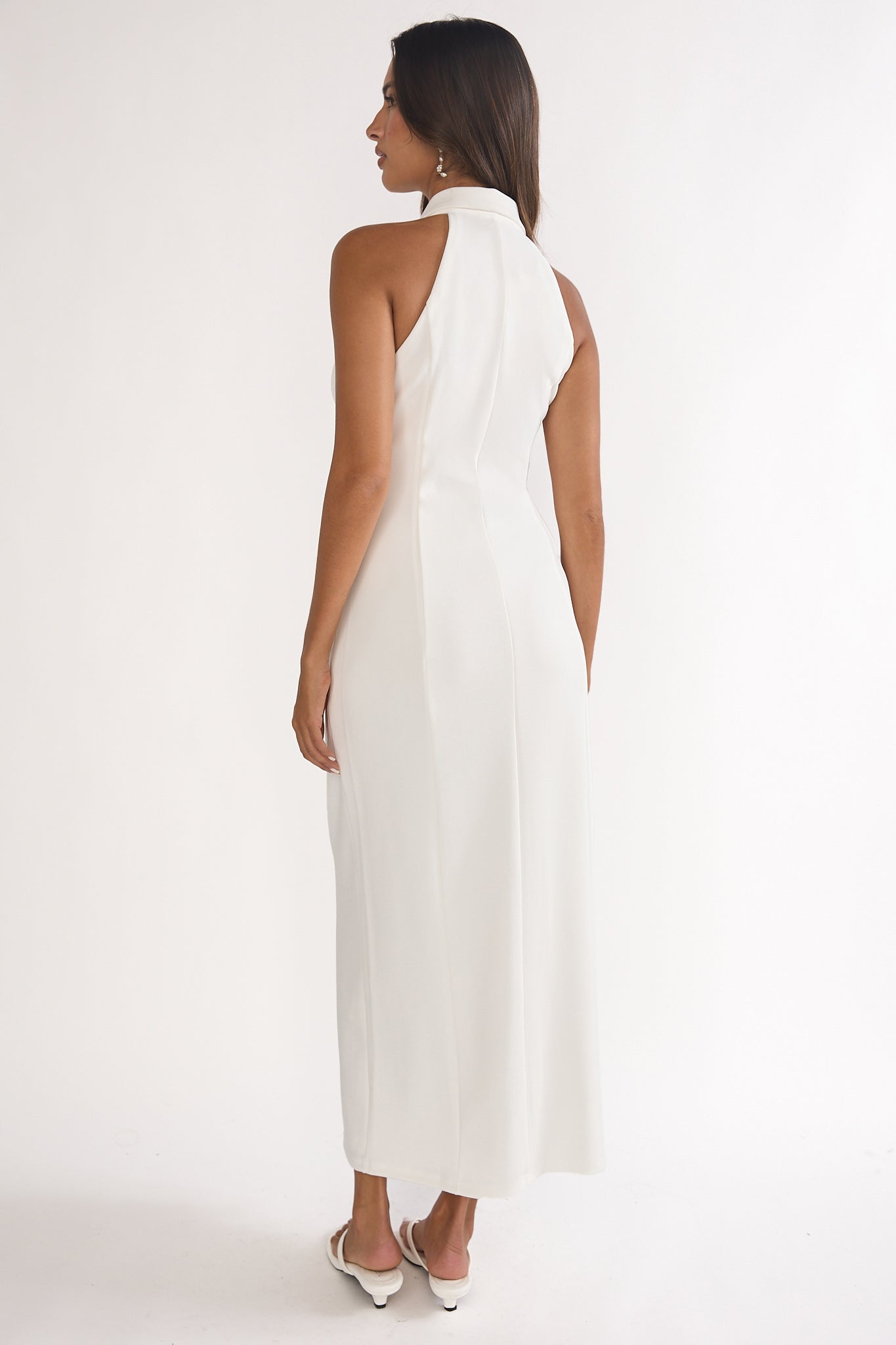 Esmarie Collared Maxi Dress White by Selfie Leslie Australia