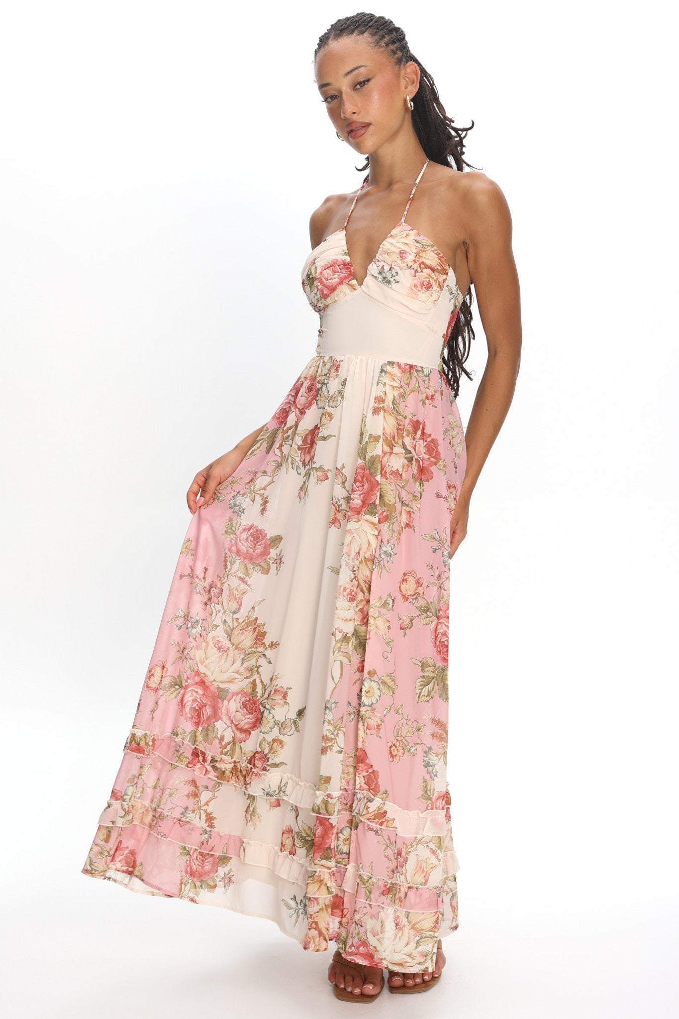 Hilariah Halter Maxi Dress Pink by Selfie Leslie Australia
