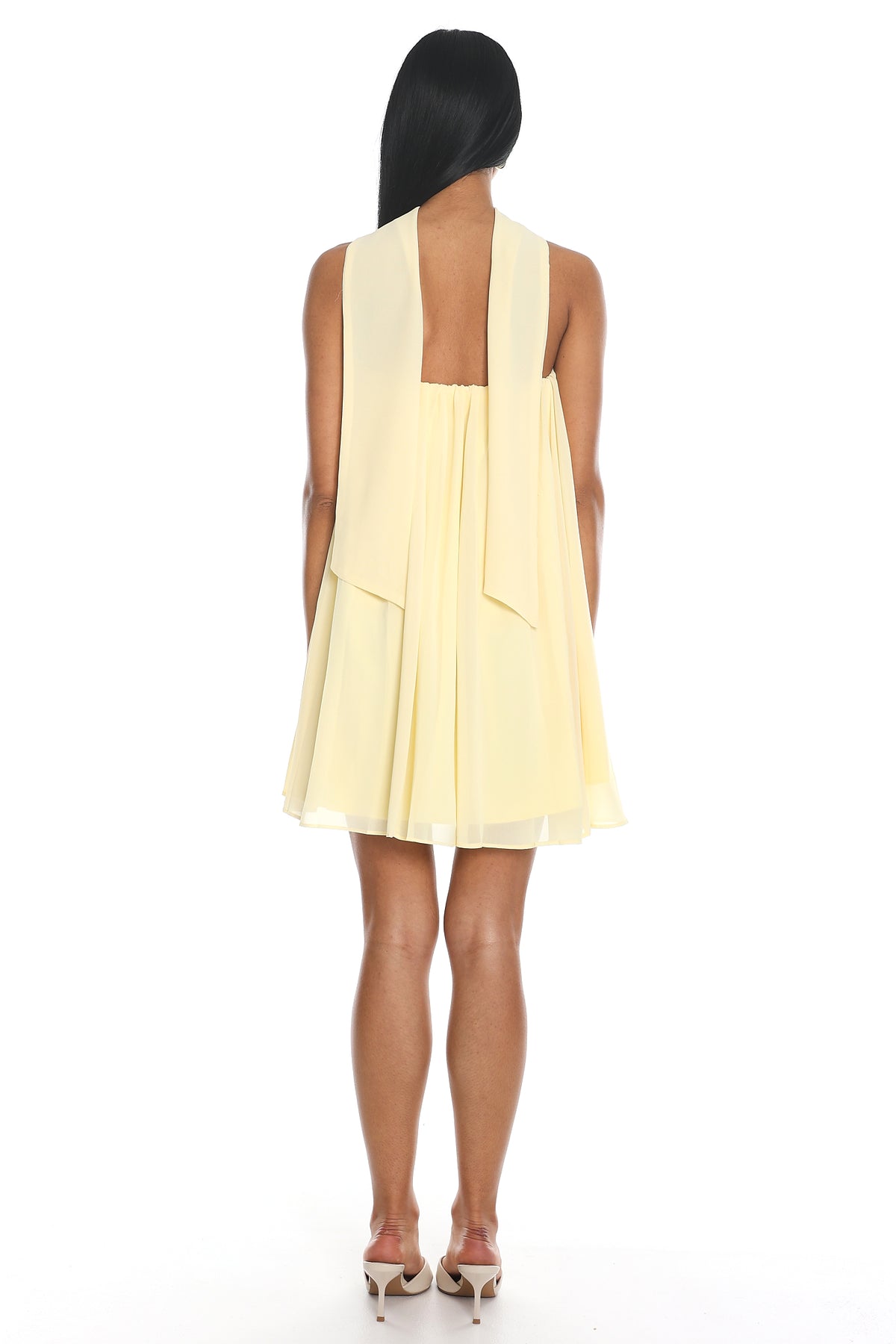 Read The Signs Strapless Mini Dress Butter by Selfie Leslie Australia