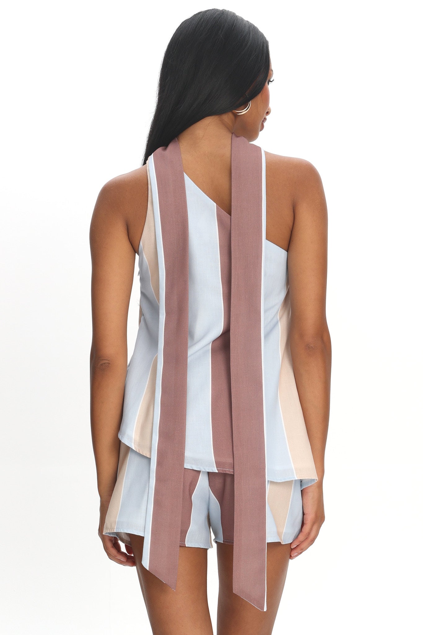 Petronella Side Pocket Shorts Stripe by Selfie Leslie Australia