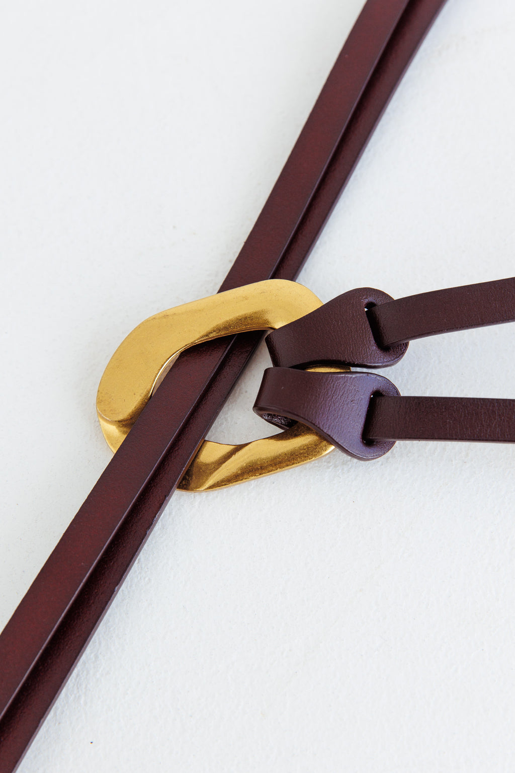 Lyan Gold Buckle Belt Brown by Selfie Leslie Australia