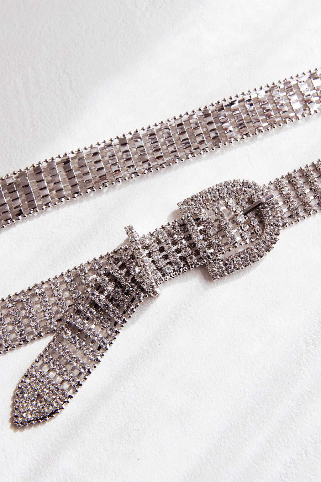 Adriene Rhinestone Belt Silver by Selfie Leslie Australia