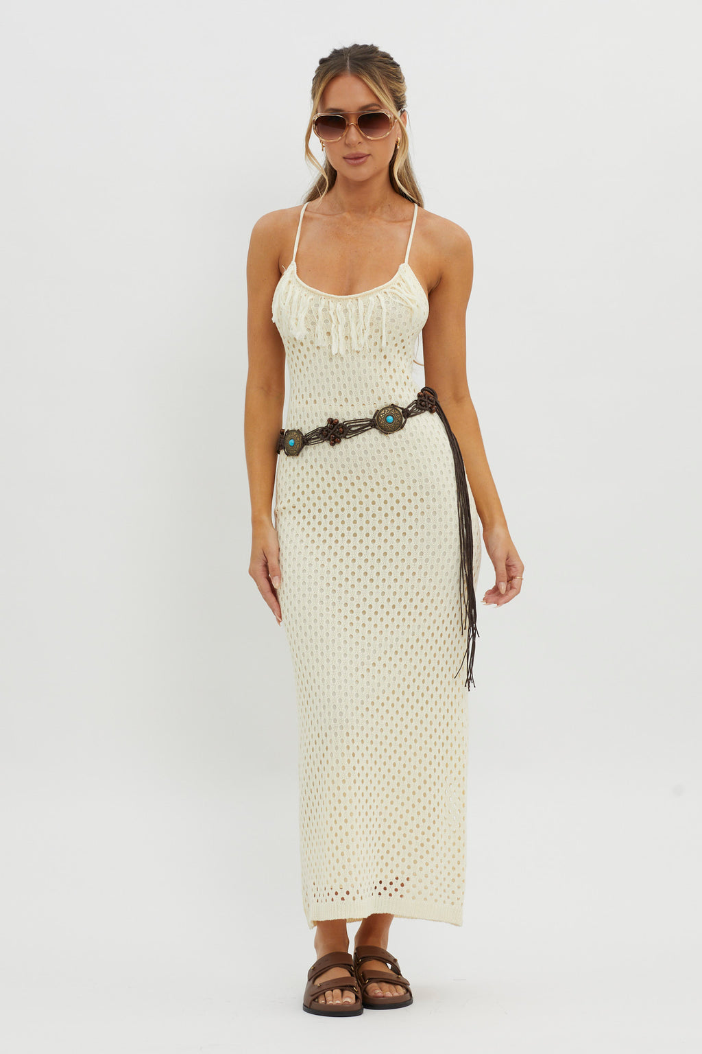 Midwest Fringe Boho Belt Brown by Selfie Leslie Australia