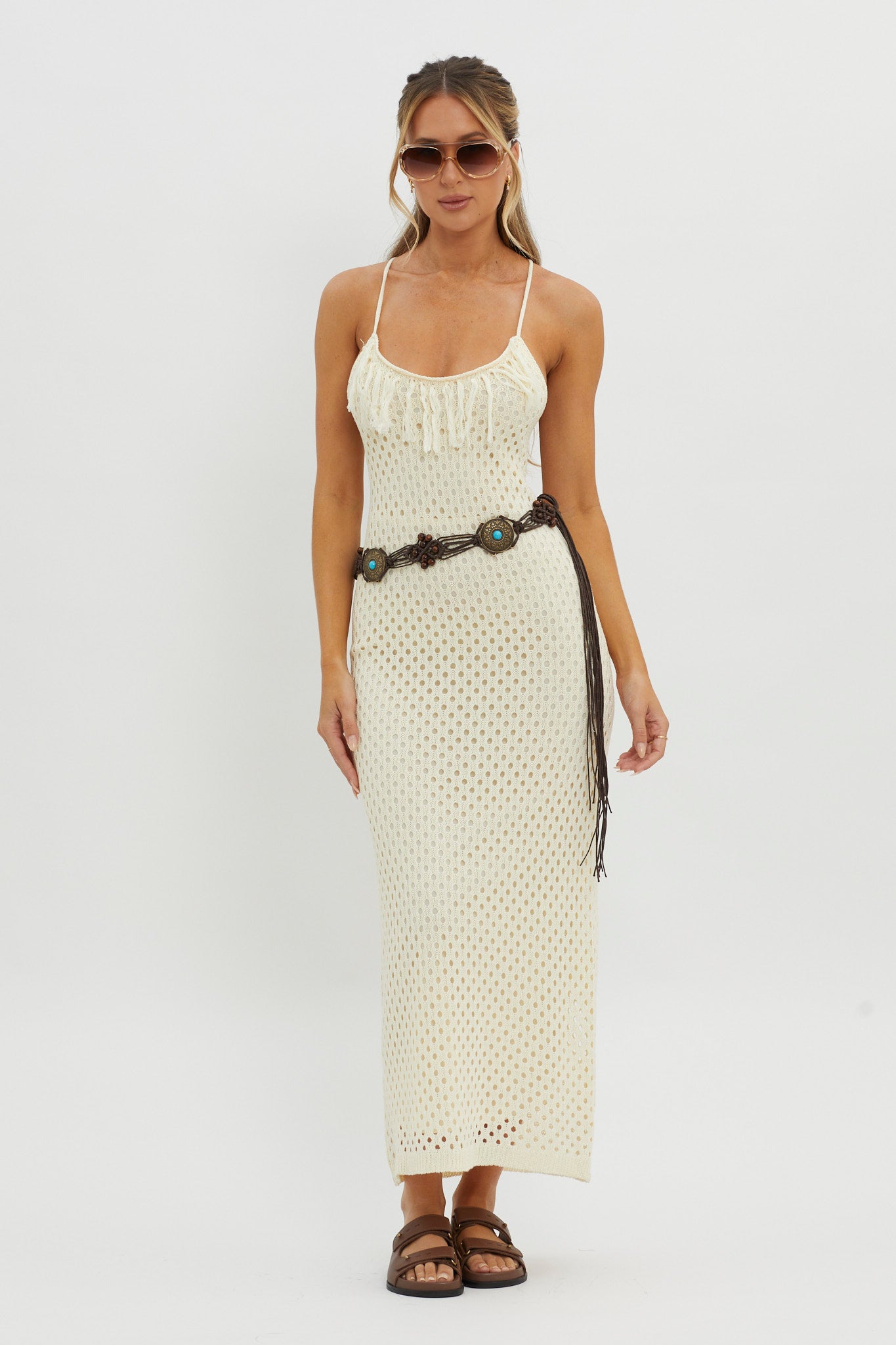 Midwest Fringe Boho Belt Brown by Selfie Leslie Australia