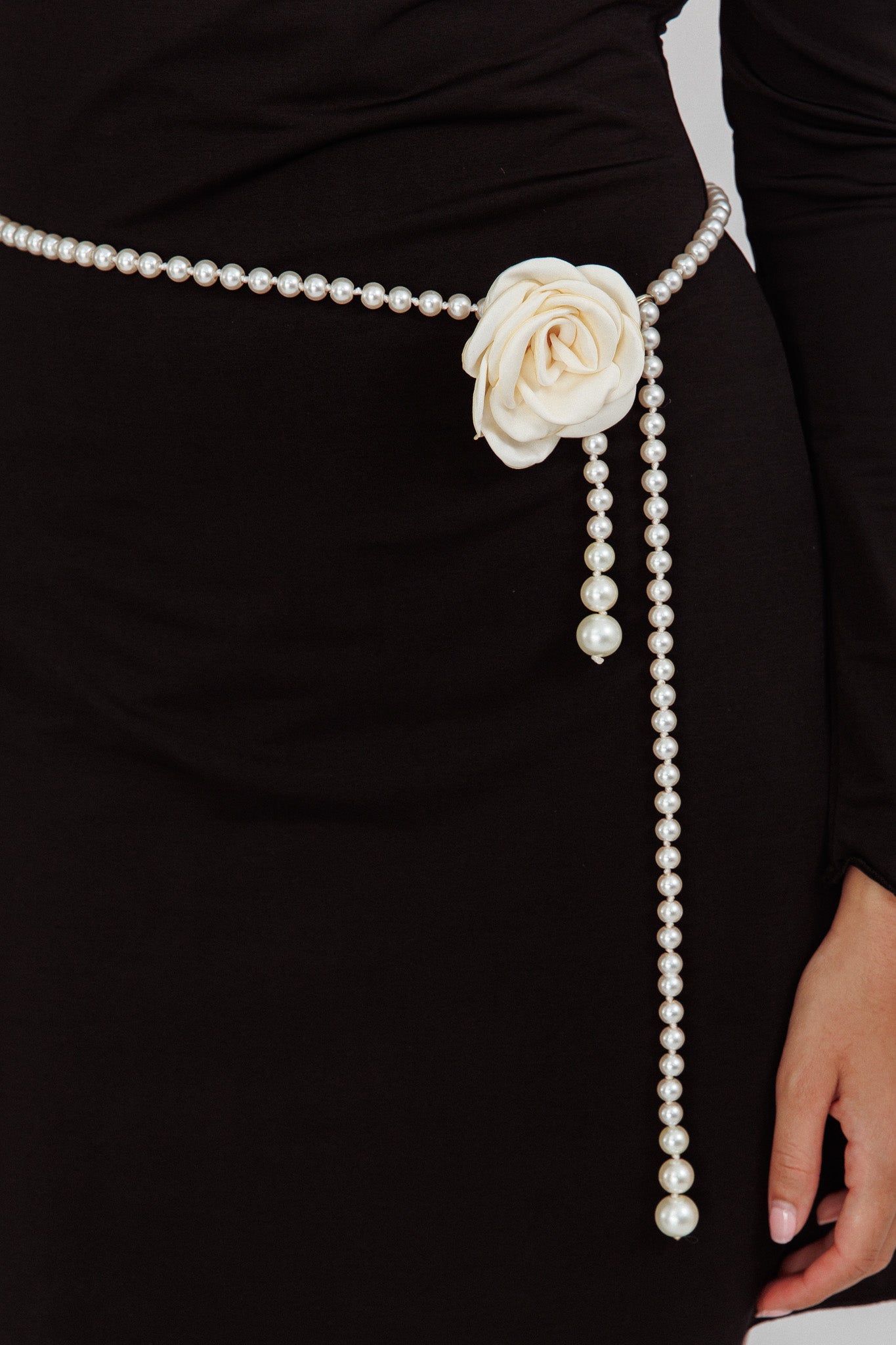 Coco Rose Accent Pearl Belt White by Selfie Leslie Australia