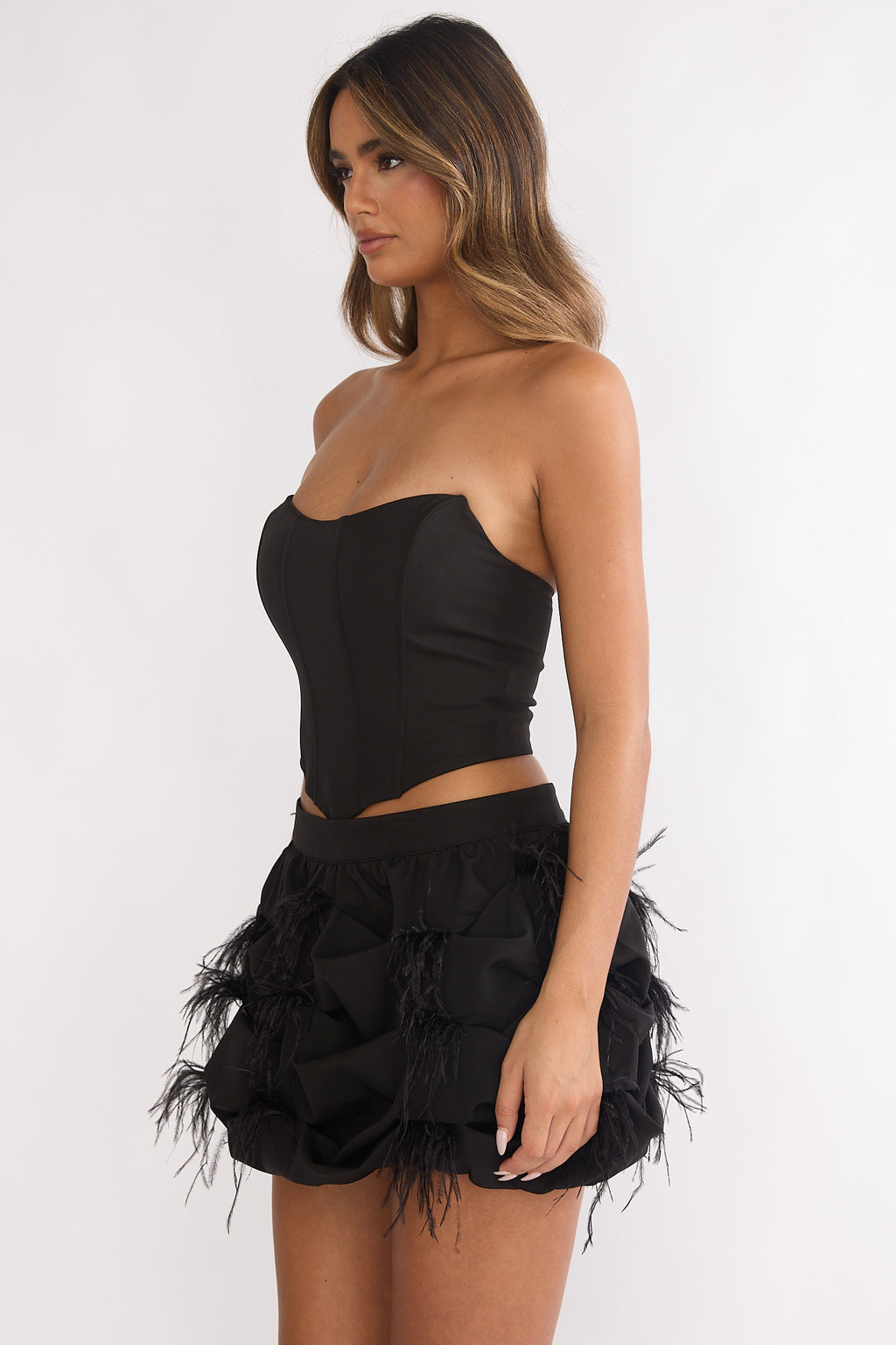 Alyra Structured Corset Top Black by Selfie Leslie Australia