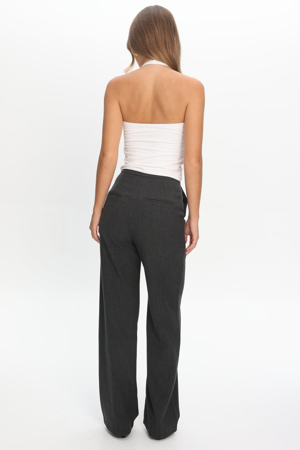 In Disguise Straight Leg Pocket Pants Charcoal by Selfie Leslie Australia