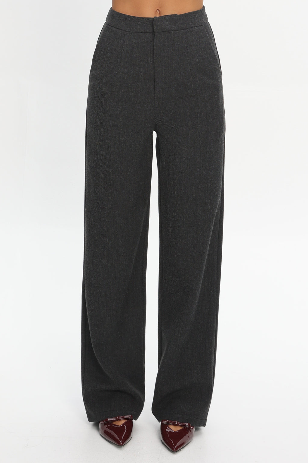 In Disguise Straight Leg Pocket Pants Charcoal by Selfie Leslie Australia