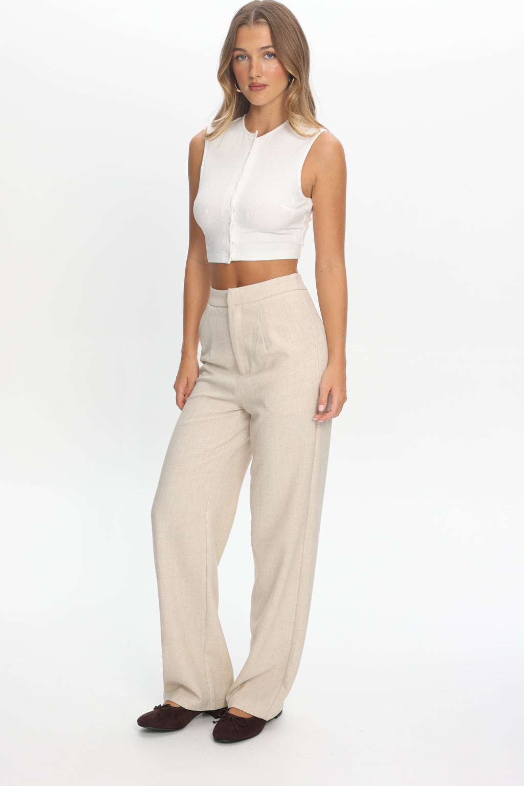 In Disguise Straight Leg Pocket Pants Oatmeal by Selfie Leslie Australia